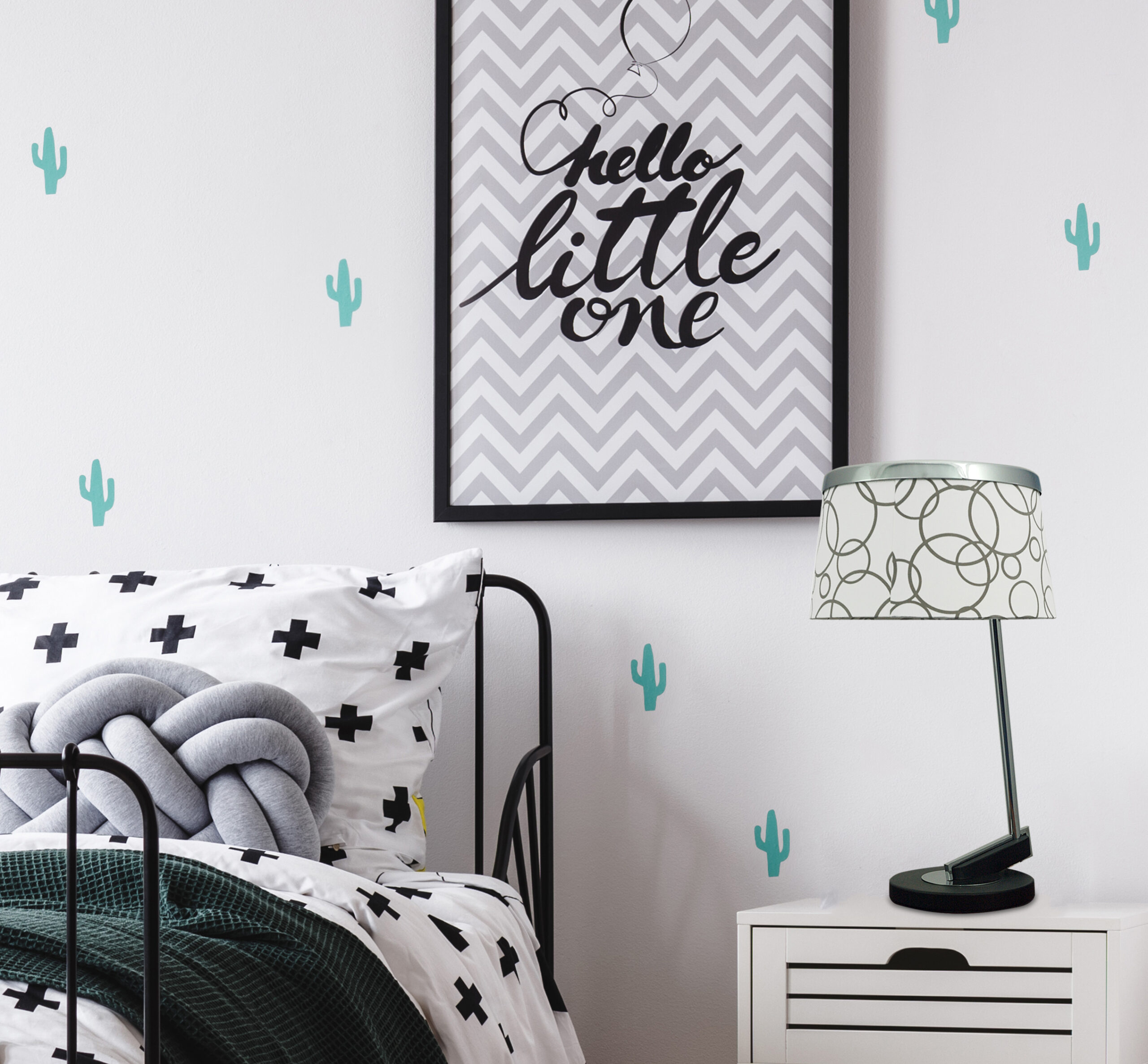 IMPRESJA LAMPA 1*60W E27 BIAŁA CHROM - obrazek 4