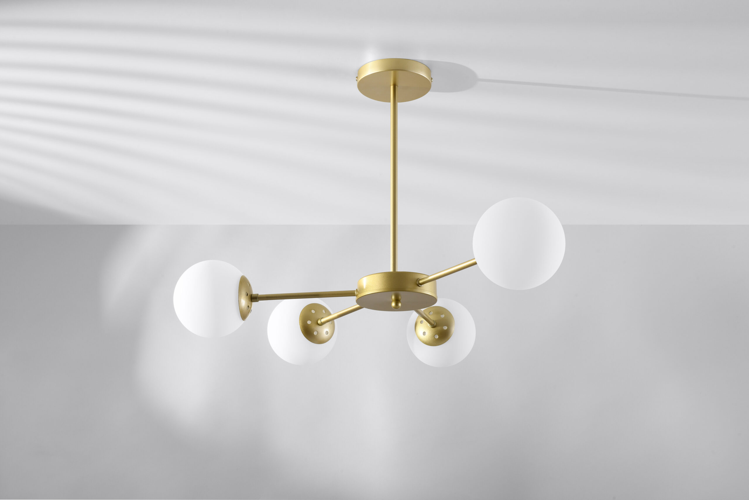 Mati lampa wisząca mosiądz 4x20w g9 klosz biały - obrazek 4