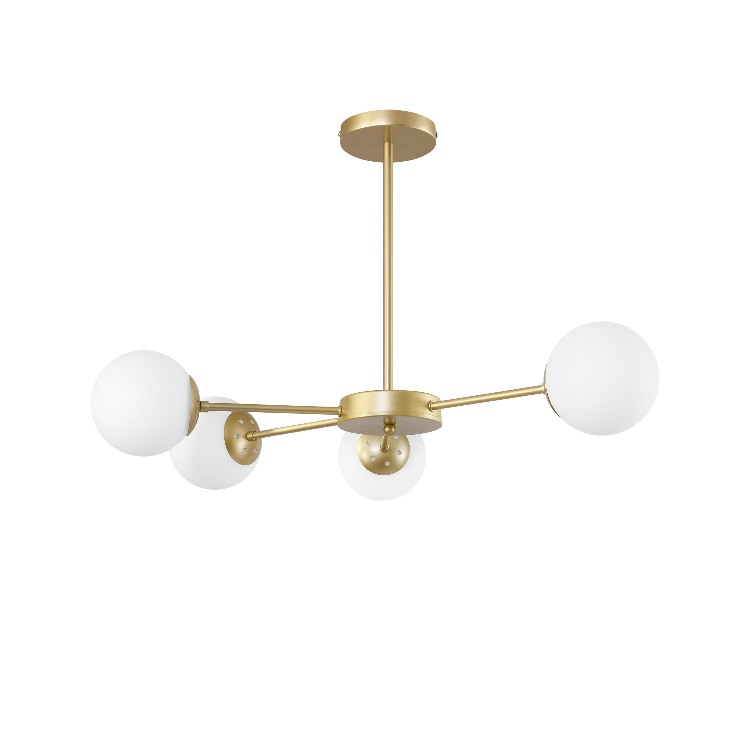 Mati lampa wisząca mosiądz 4x20w g9 klosz biały - obrazek 5