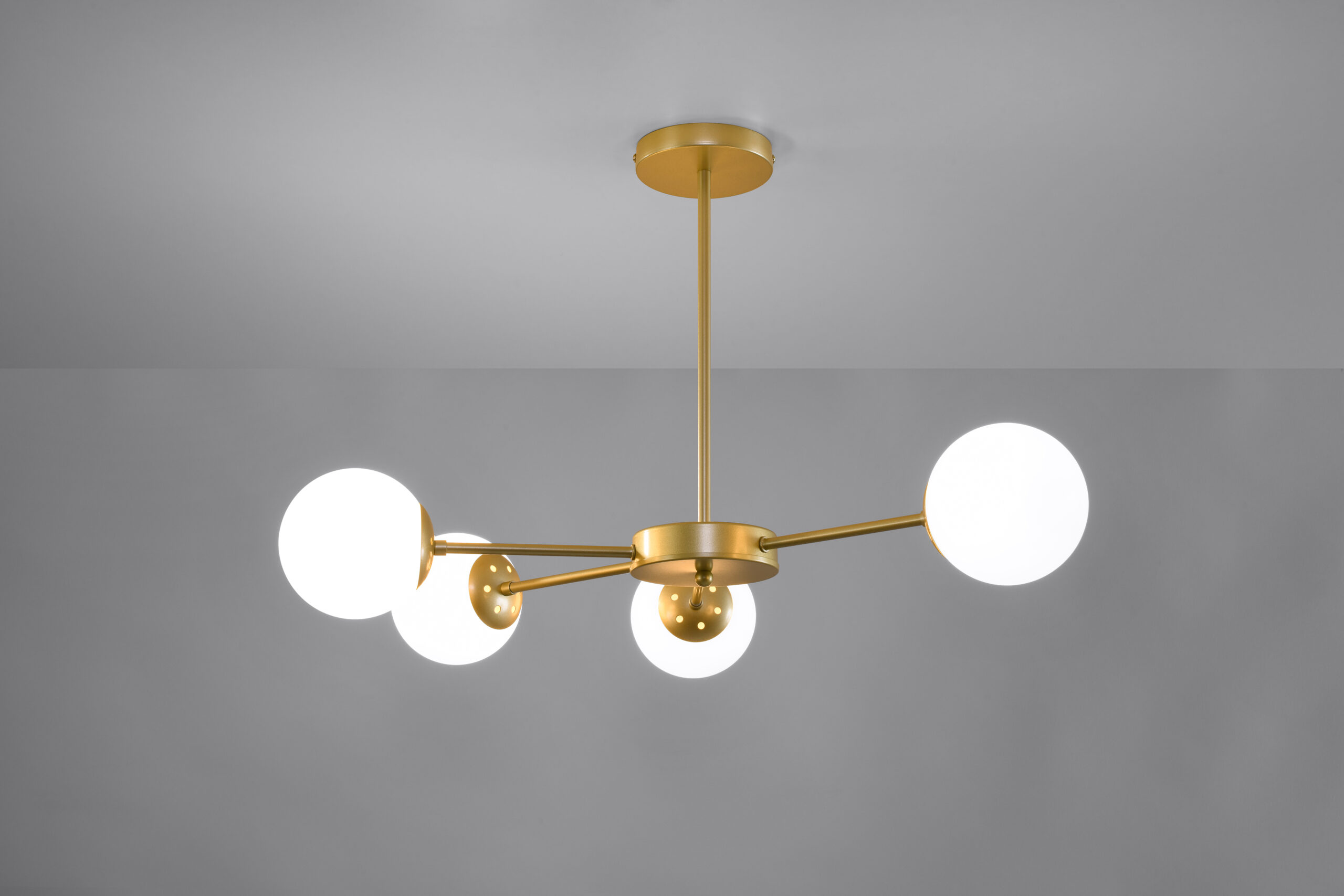 Mati lampa wisząca mosiądz 4x20w g9 klosz biały - obrazek 6