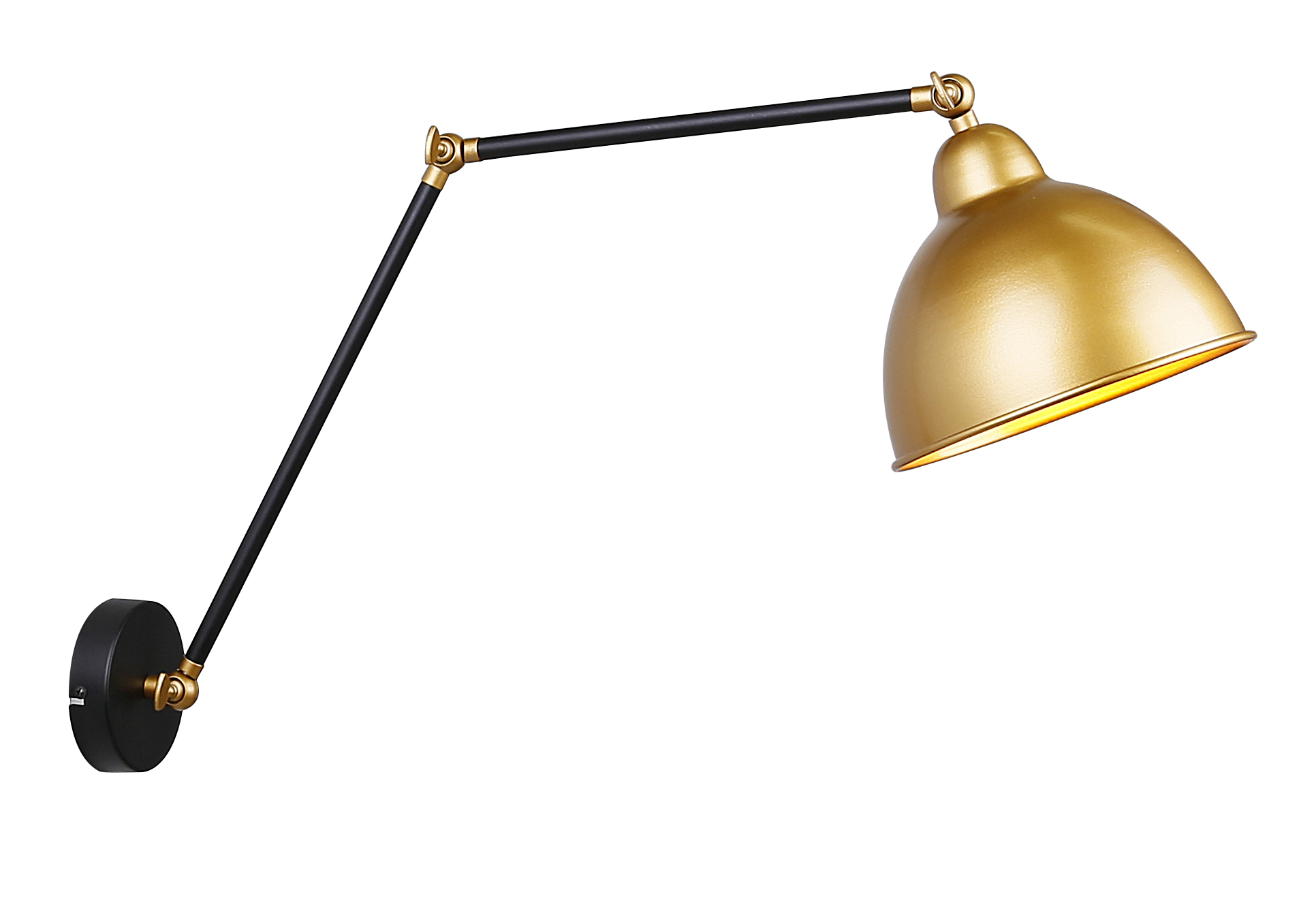 Truck lampa kinkiet czarny+złoty 1x40w e27 klosz złoty - obrazek 3