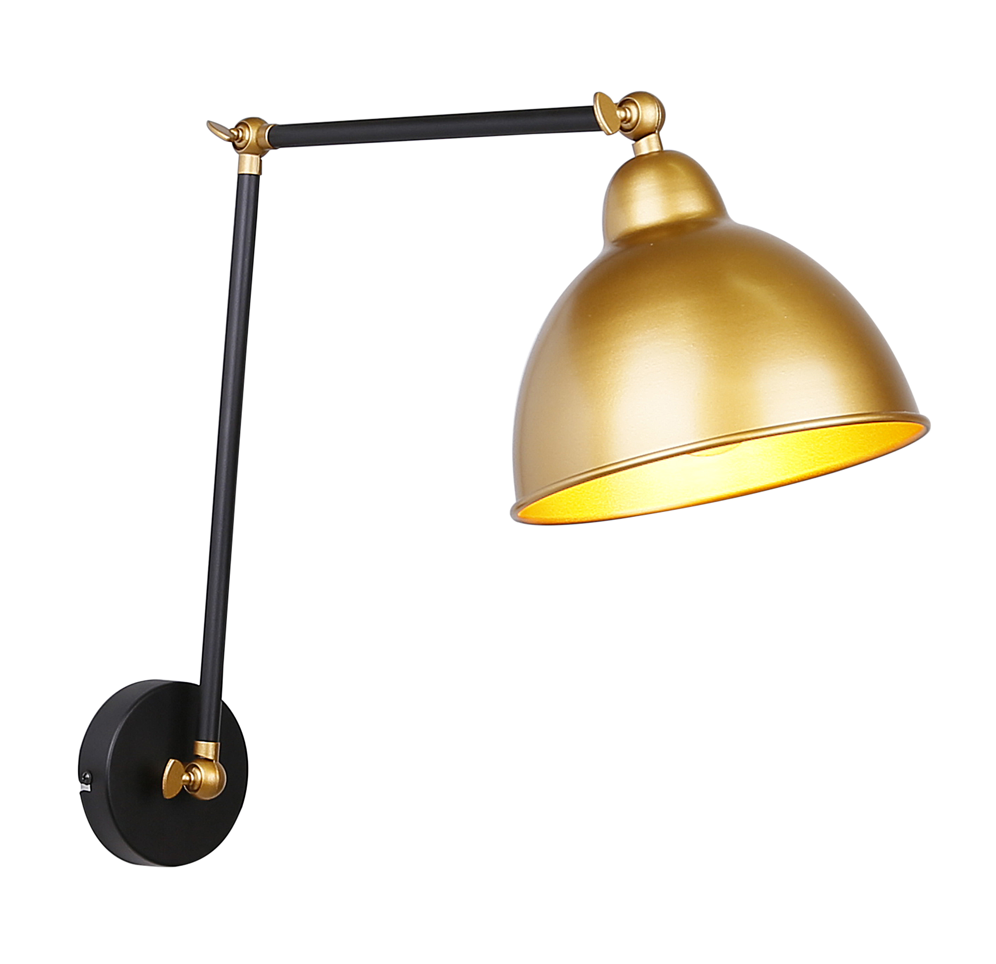 Truck lampa kinkiet czarny+złoty 1x40w e27 klosz złoty - obrazek 4