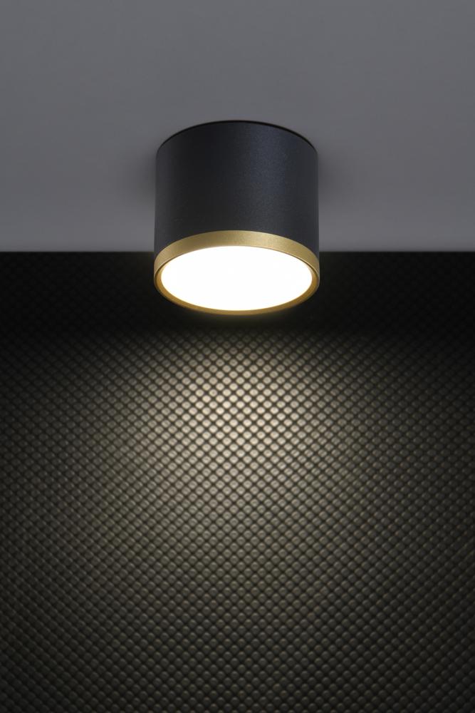 TUBA LAMPA SUFITOWA 9W LED 8,8/7,5 ZŁOTY+CZARNY 4000K - obrazek 4