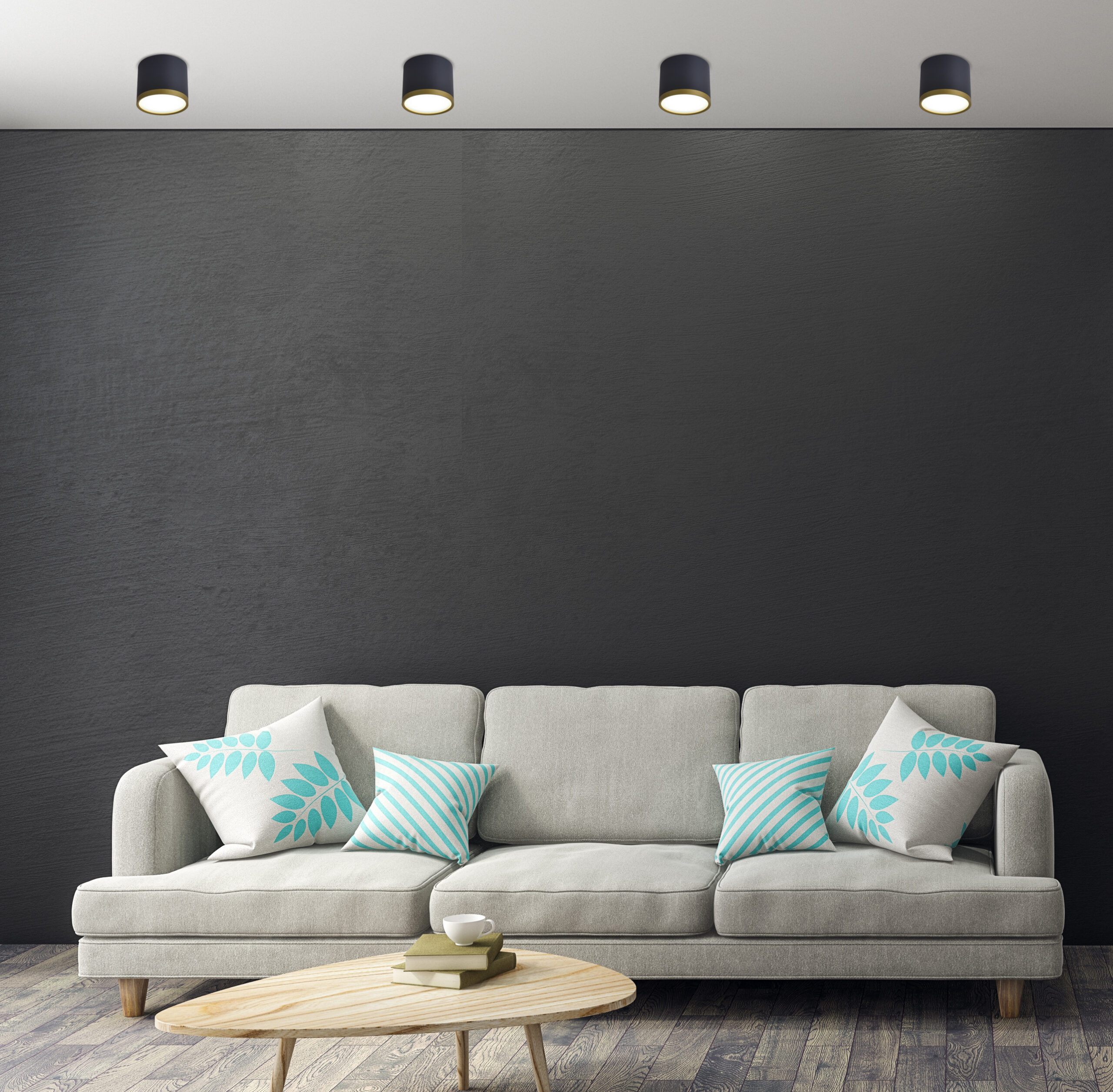 TUBA LAMPA SUFITOWA 9W LED 8,8/7,5 ZŁOTY+CZARNY 4000K - obrazek 5