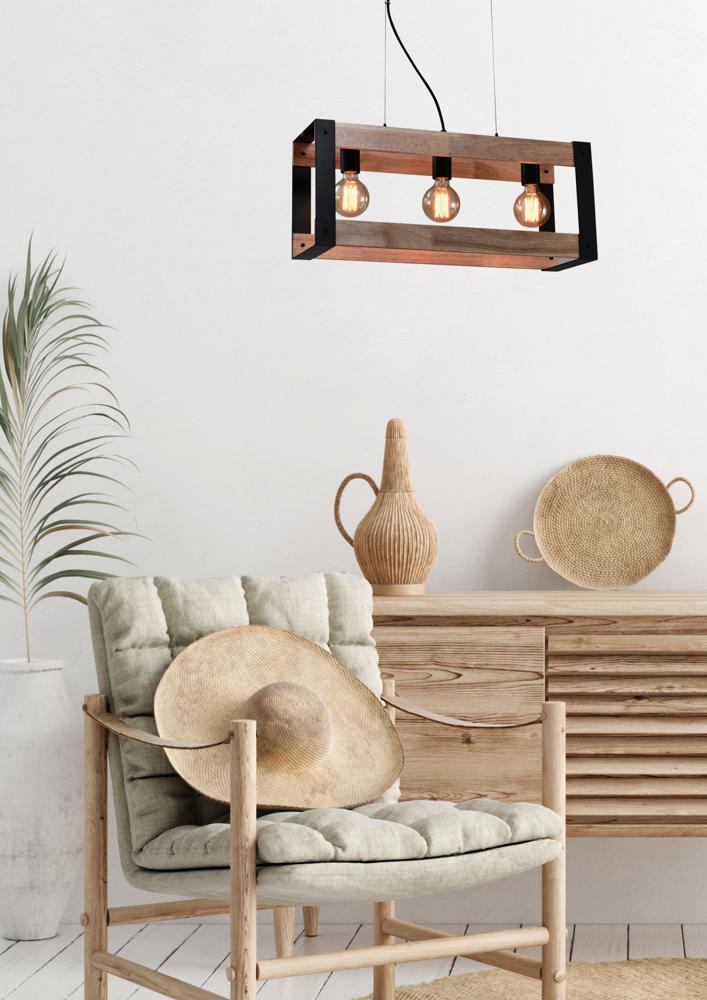 Varna lampa wisząca czarny 3x40w e27 klosz czarny - obrazek 4