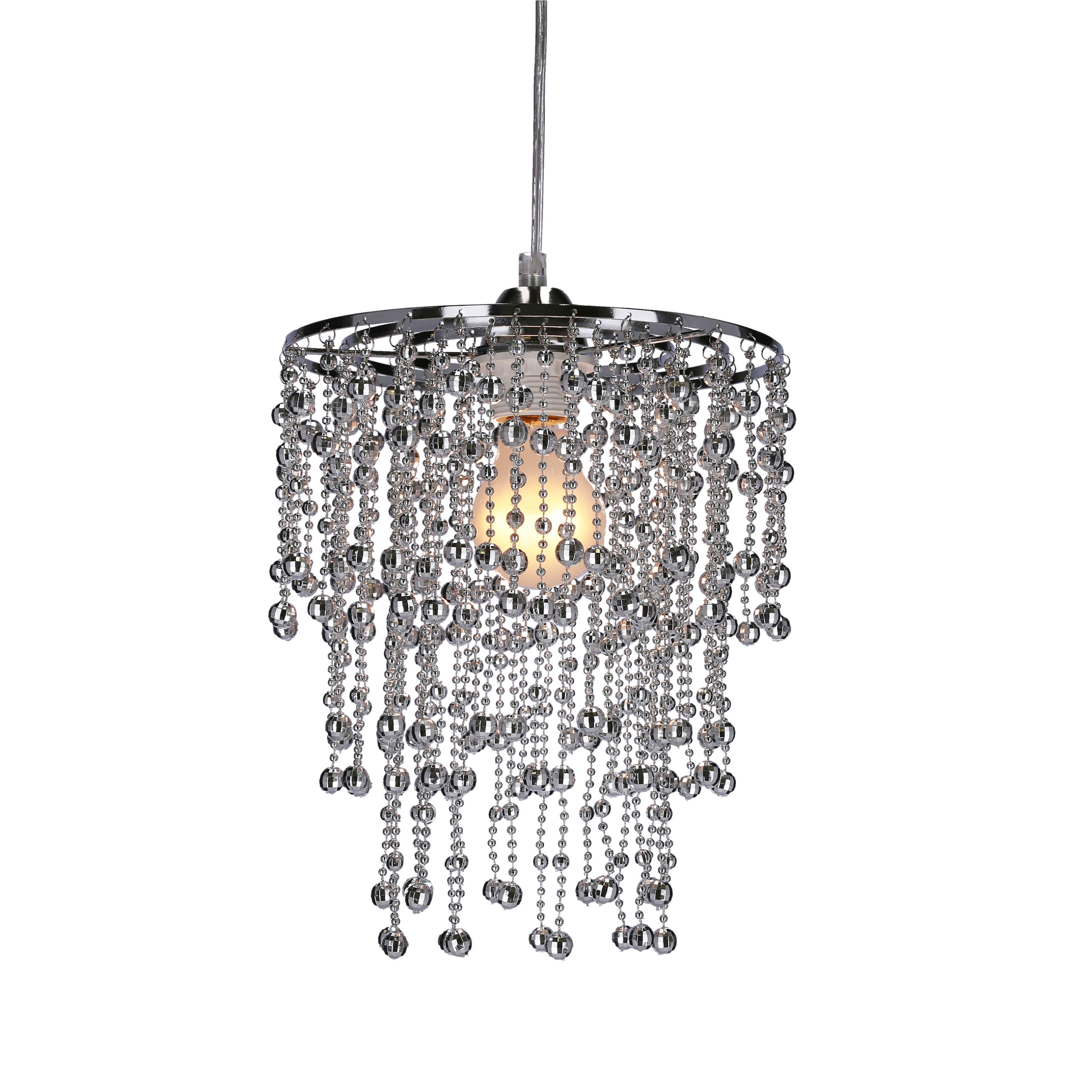 RONI LAMPA WISZĄCA 1X60W E27 ABAŻUR CHROMOWY - obrazek 6