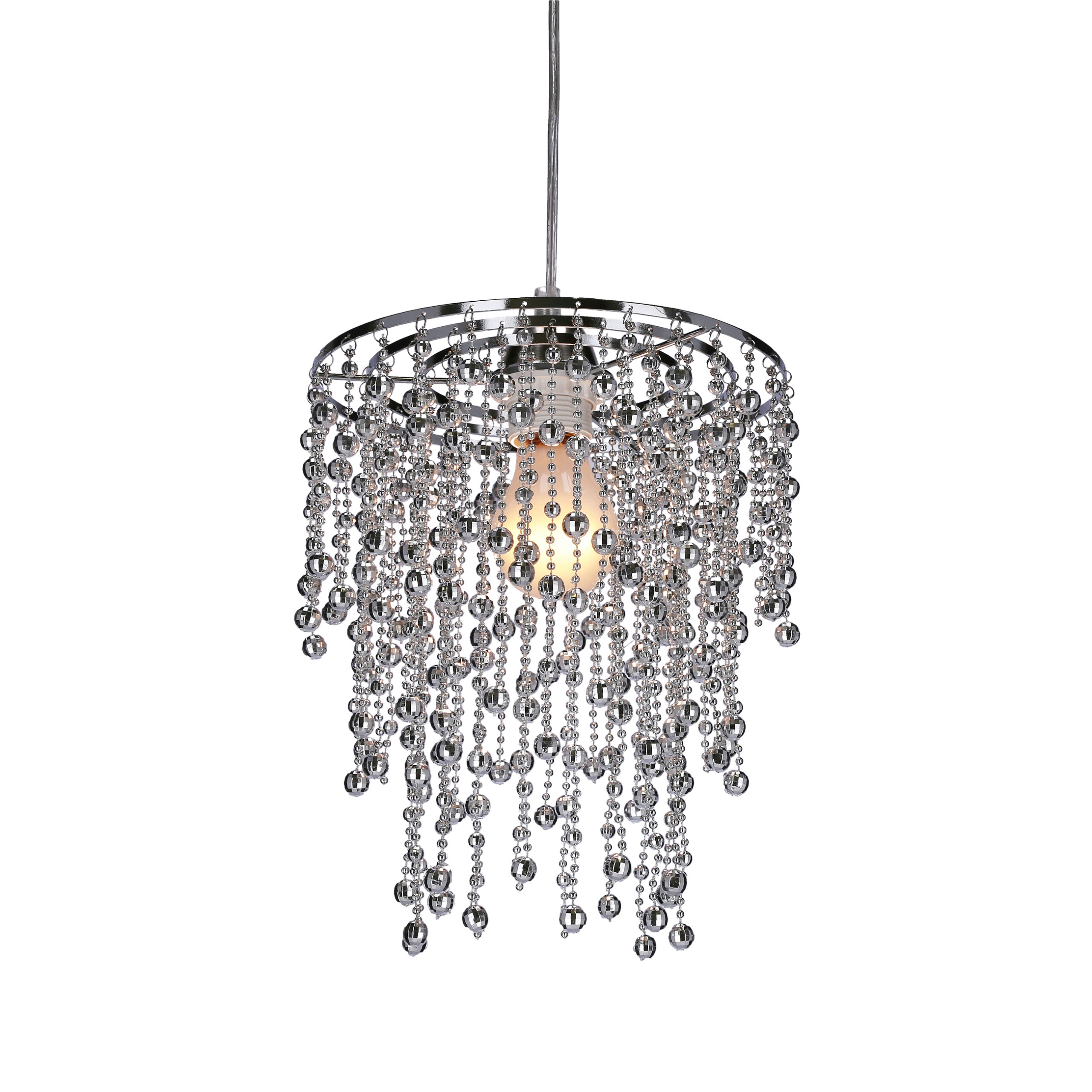 RONI LAMPA WISZĄCA 1X60W E27 ABAŻUR CHROMOWY - obrazek 7