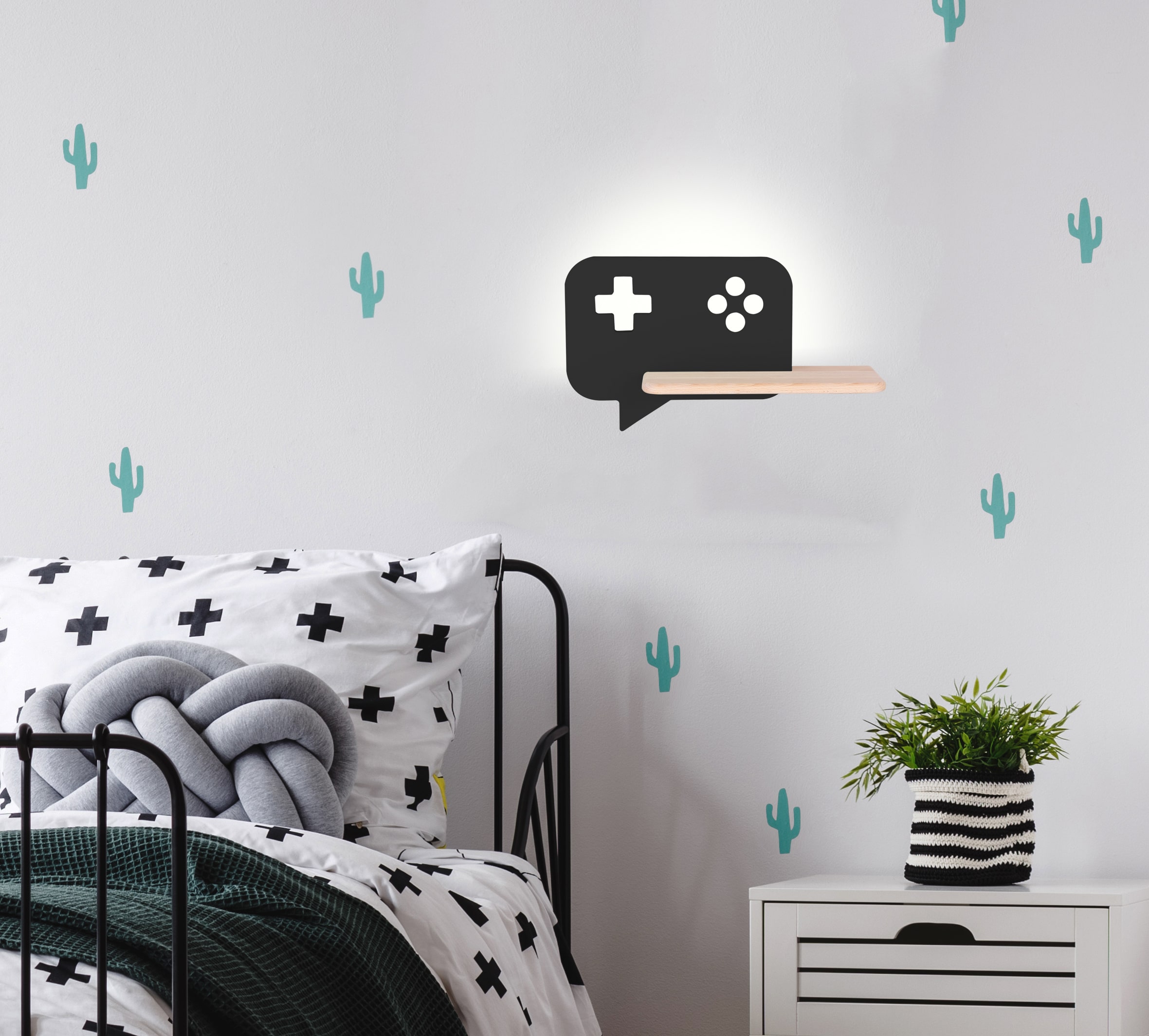LAMPA CONSOLE KINKIET ŚCIENNY 5W LED IQ KIDS CZARNY - obrazek 4