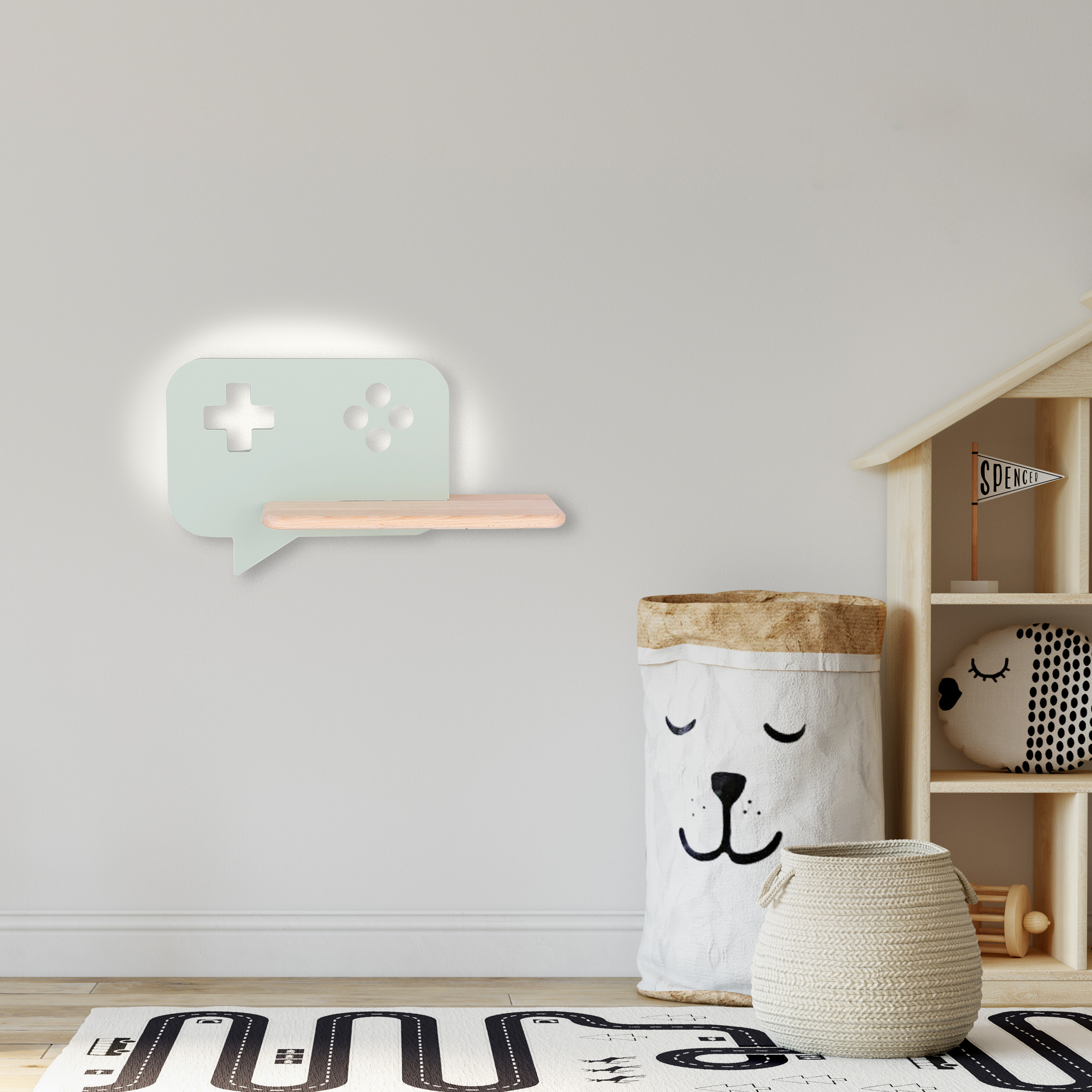 LAMPA CONSOLE KINKIET ŚCIENNY 5W LED IQ KIDS MIĘTOWY - obrazek 7