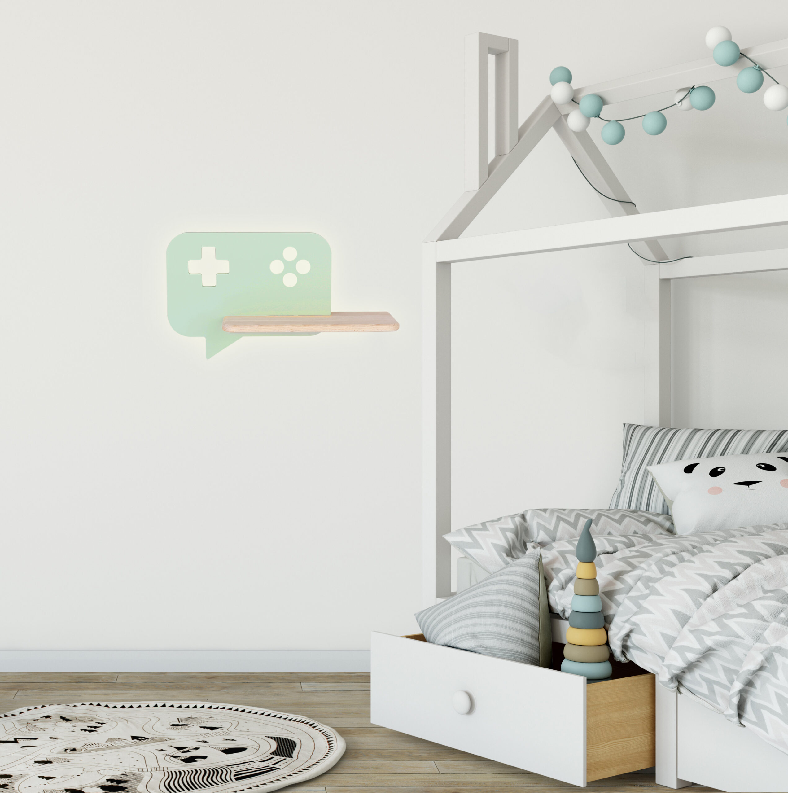 LAMPA CONSOLE KINKIET ŚCIENNY 5W LED IQ KIDS MIĘTOWY - obrazek 8
