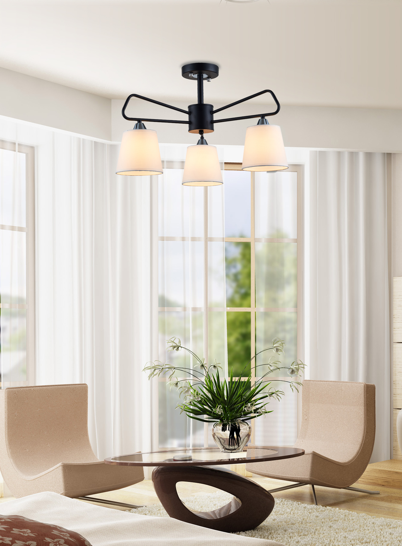 LAMPA WISZĄCA MORLEY 3 CZARNY - obrazek 3