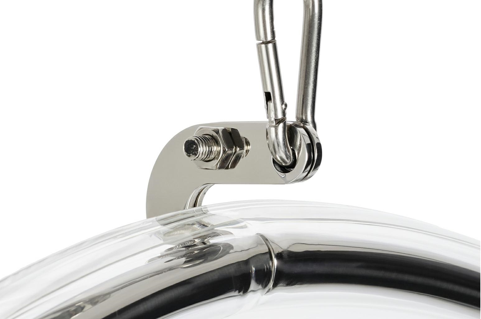 Fotel wiszący BUBBLE poduszka atramentowa - korpus akryl, poduszka wełna - obrazek 6