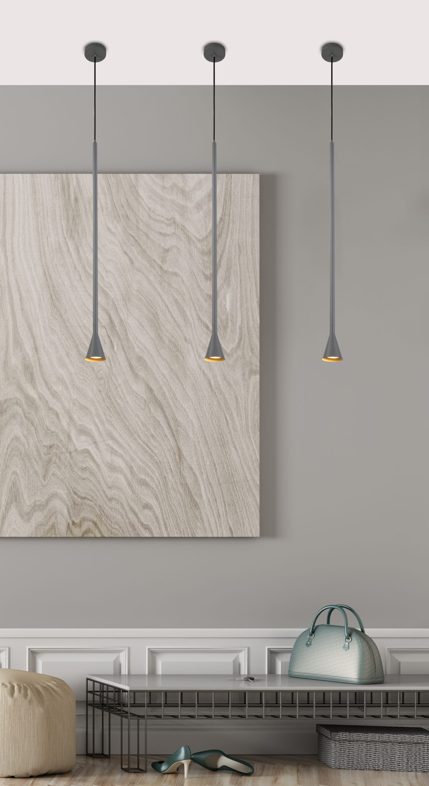 LAMPA WISZĄCA TUCSON 1 SZARY - obrazek 3