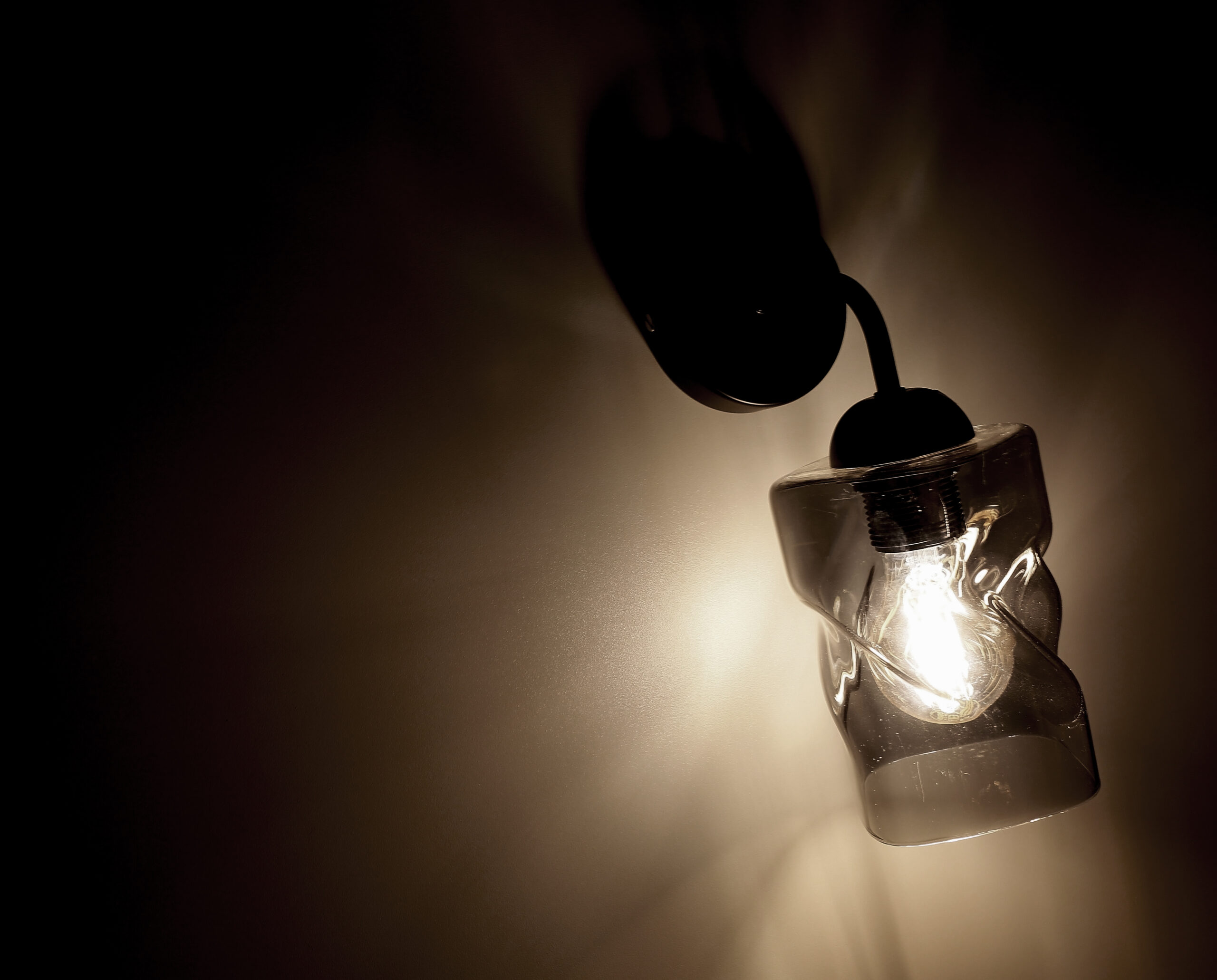 Felis lampa kinkiet czarny 1x60w e27 klosz dymiony - obrazek 4