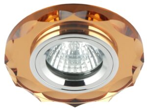 SS-12 CH/BR MR16 CHROM OPR. STROP. STAŁA OKRĄGŁA SZKŁO BRĄZOWE