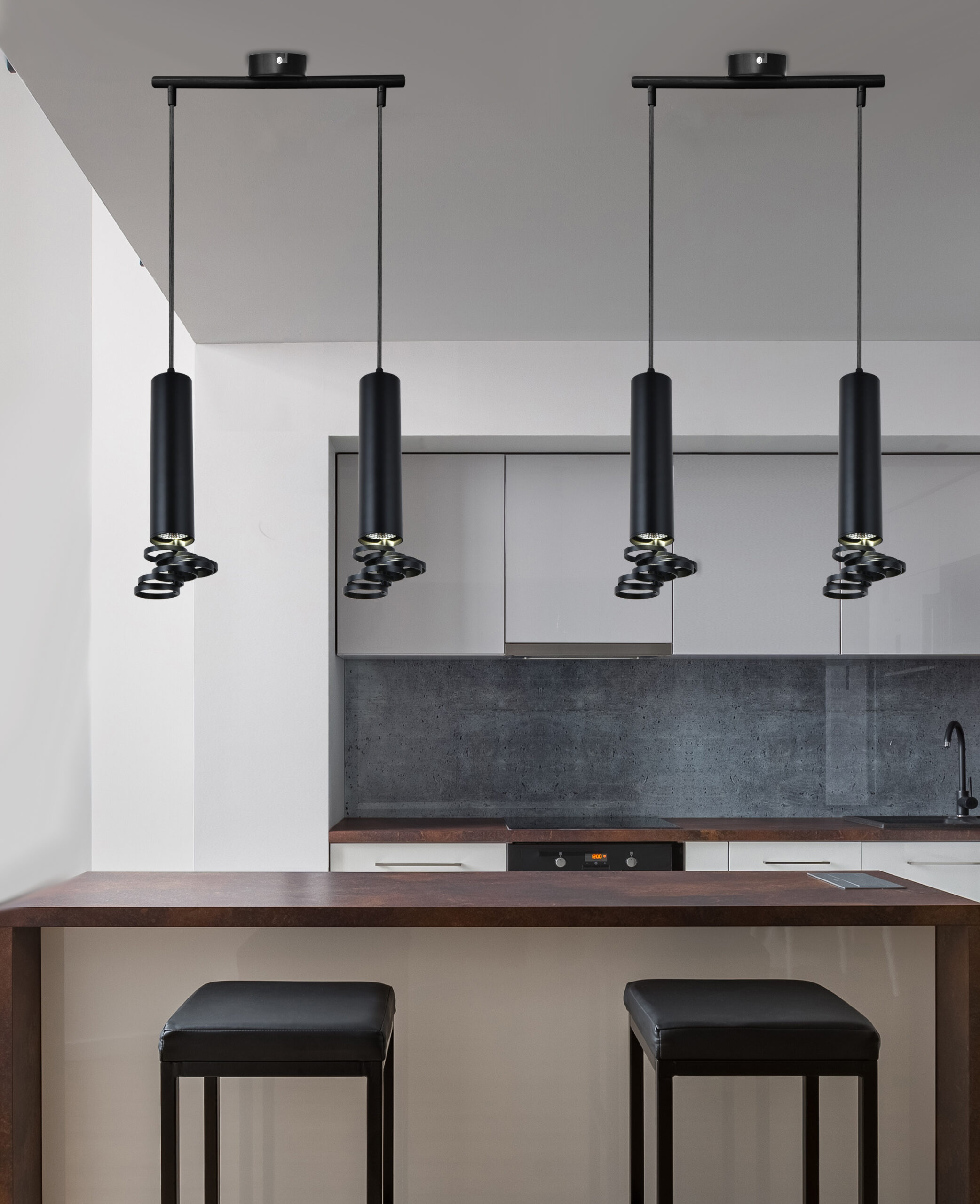 TUBA LAMPA WISZĄCA 2X50W GU10 6/30 CZARNY - obrazek 3