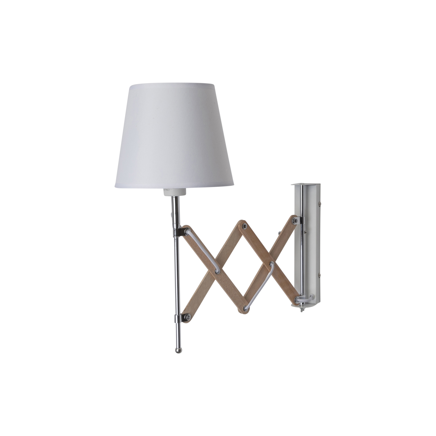 Lampa kinkiet Mito chrom 1X40W E27 abażur biały - obrazek 6