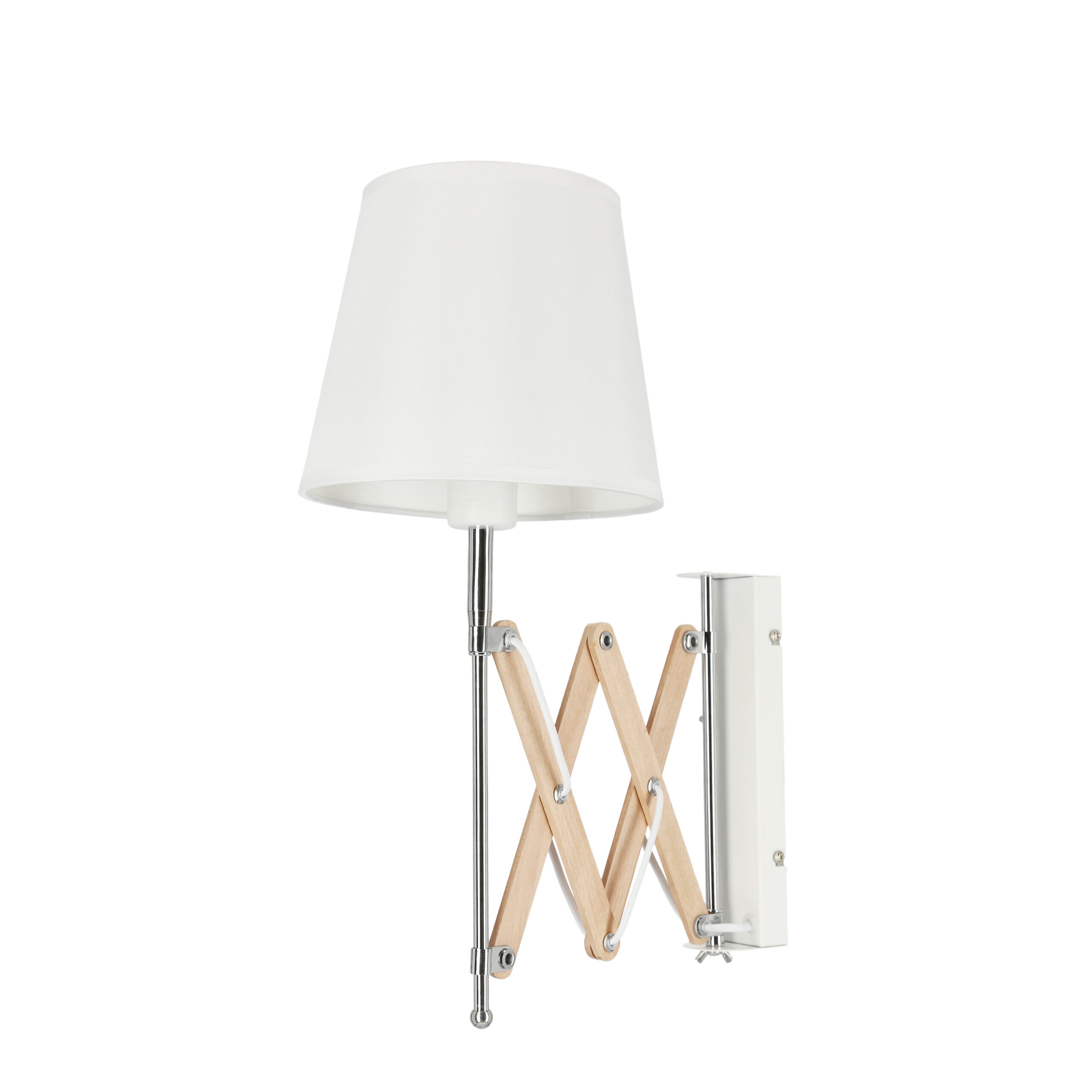 Lampa kinkiet Mito chrom 1X40W E27 abażur biały - obrazek 11