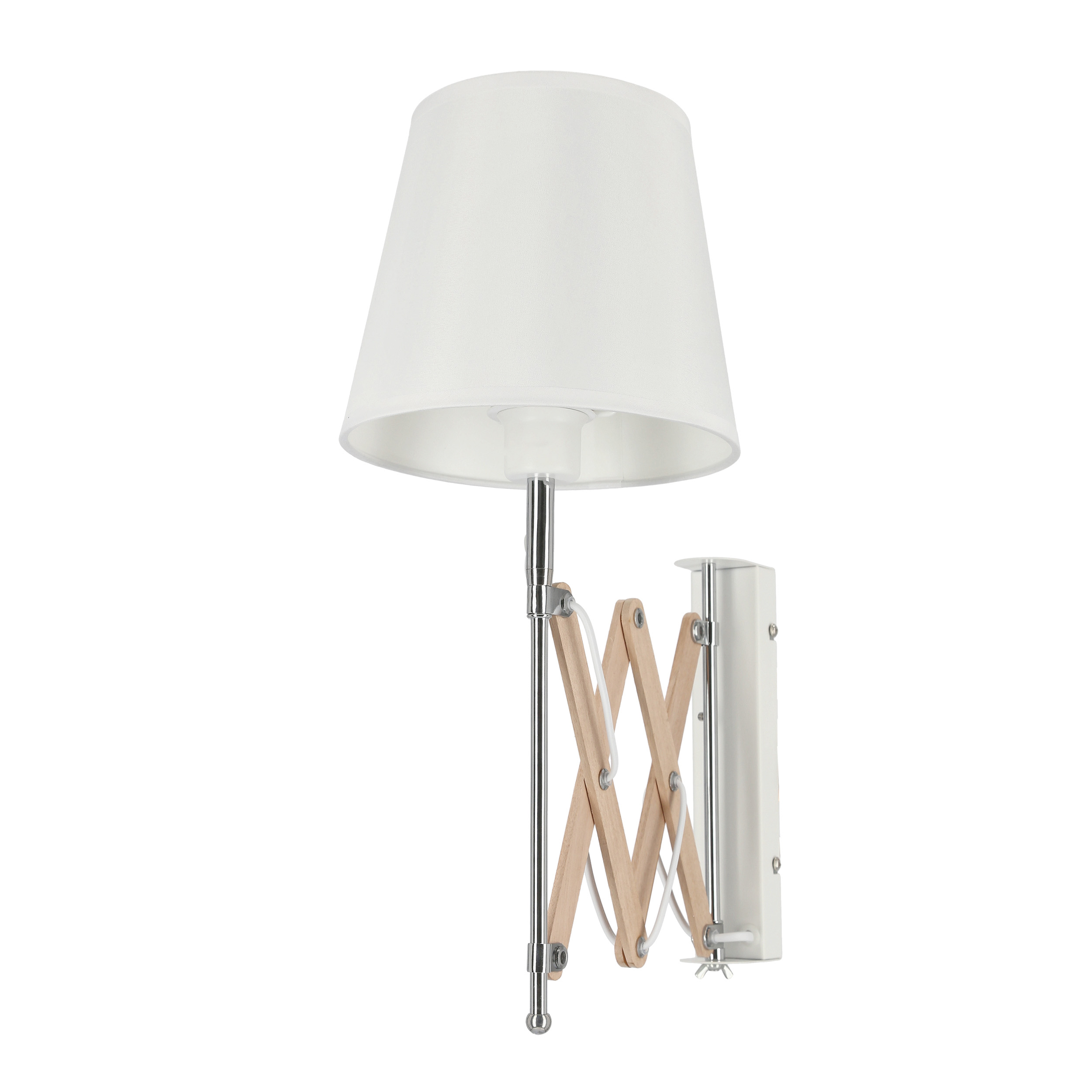 Lampa kinkiet Mito chrom 1X40W E27 abażur biały - obrazek 13