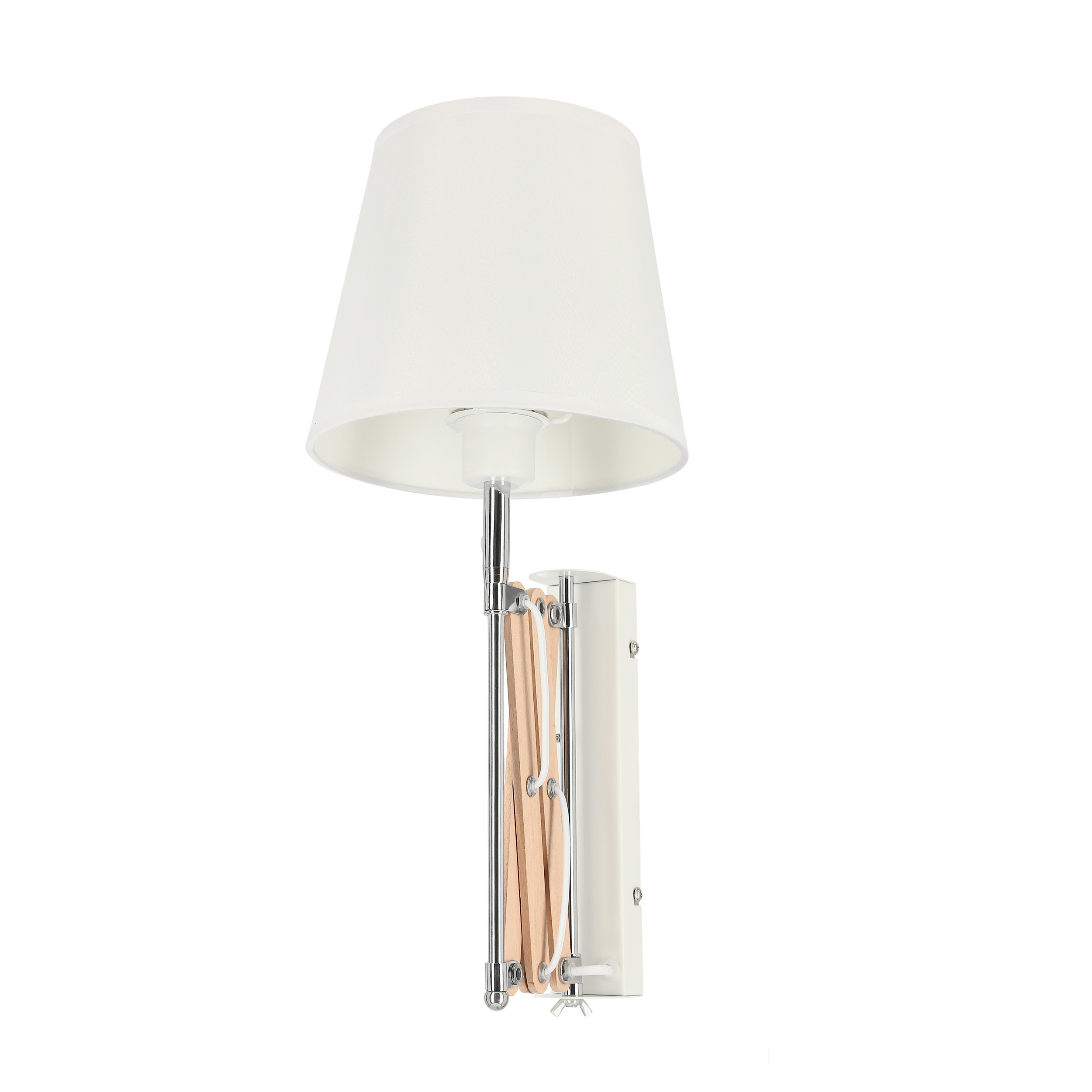 Lampa kinkiet Mito chrom 1X40W E27 abażur biały - obrazek 14