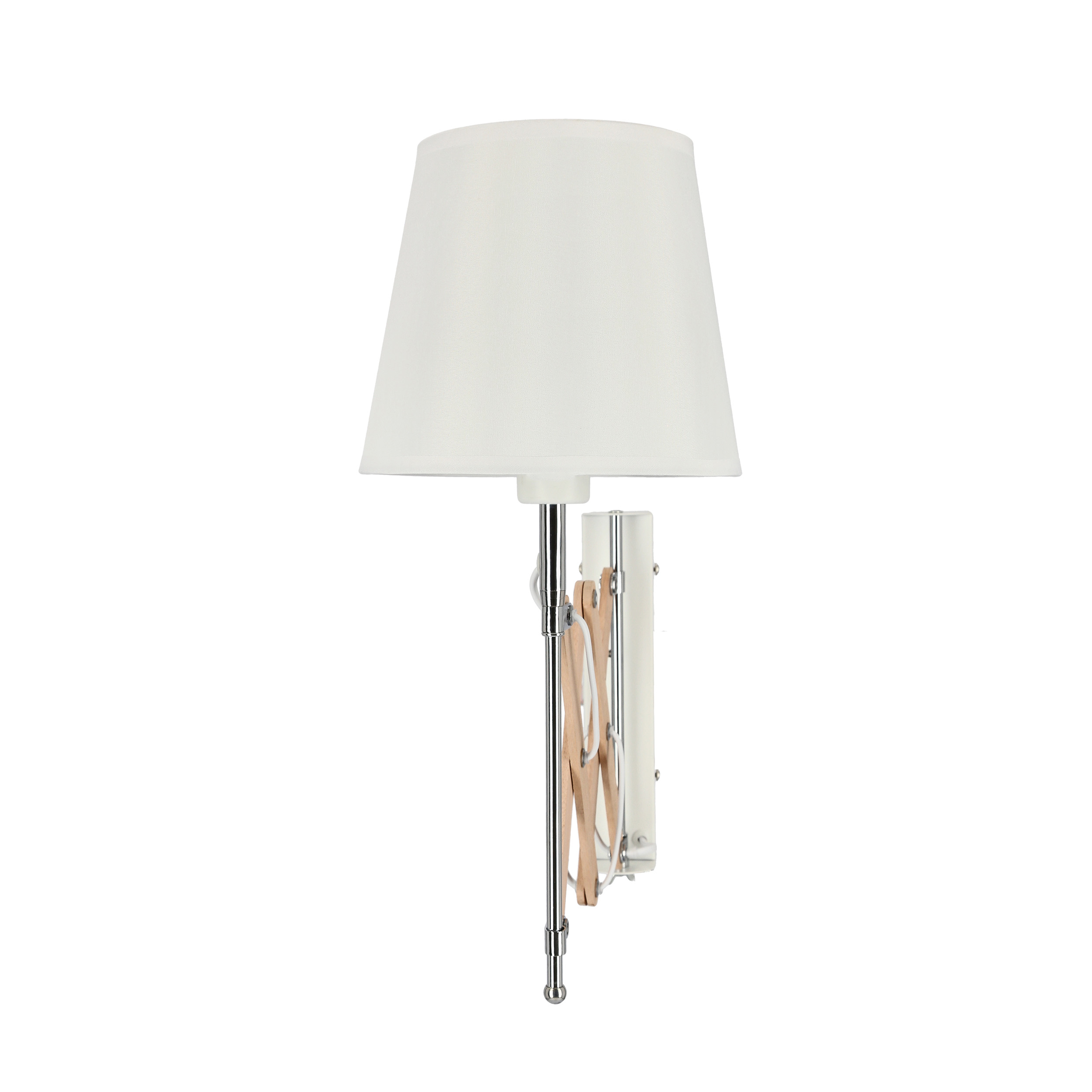Lampa kinkiet Mito chrom 1X40W E27 abażur biały - obrazek 15