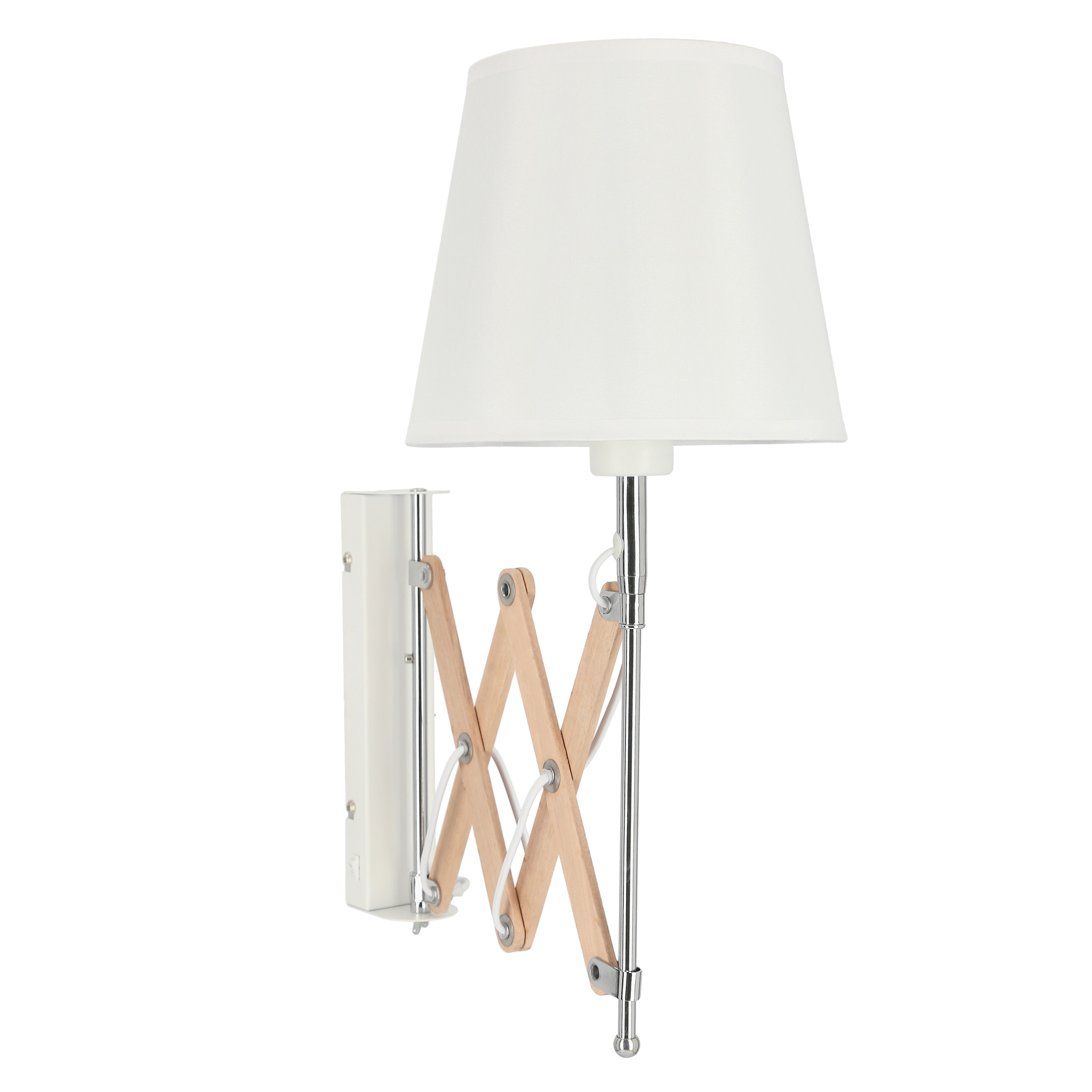 Lampa kinkiet Mito chrom 1X40W E27 abażur biały - obrazek 16