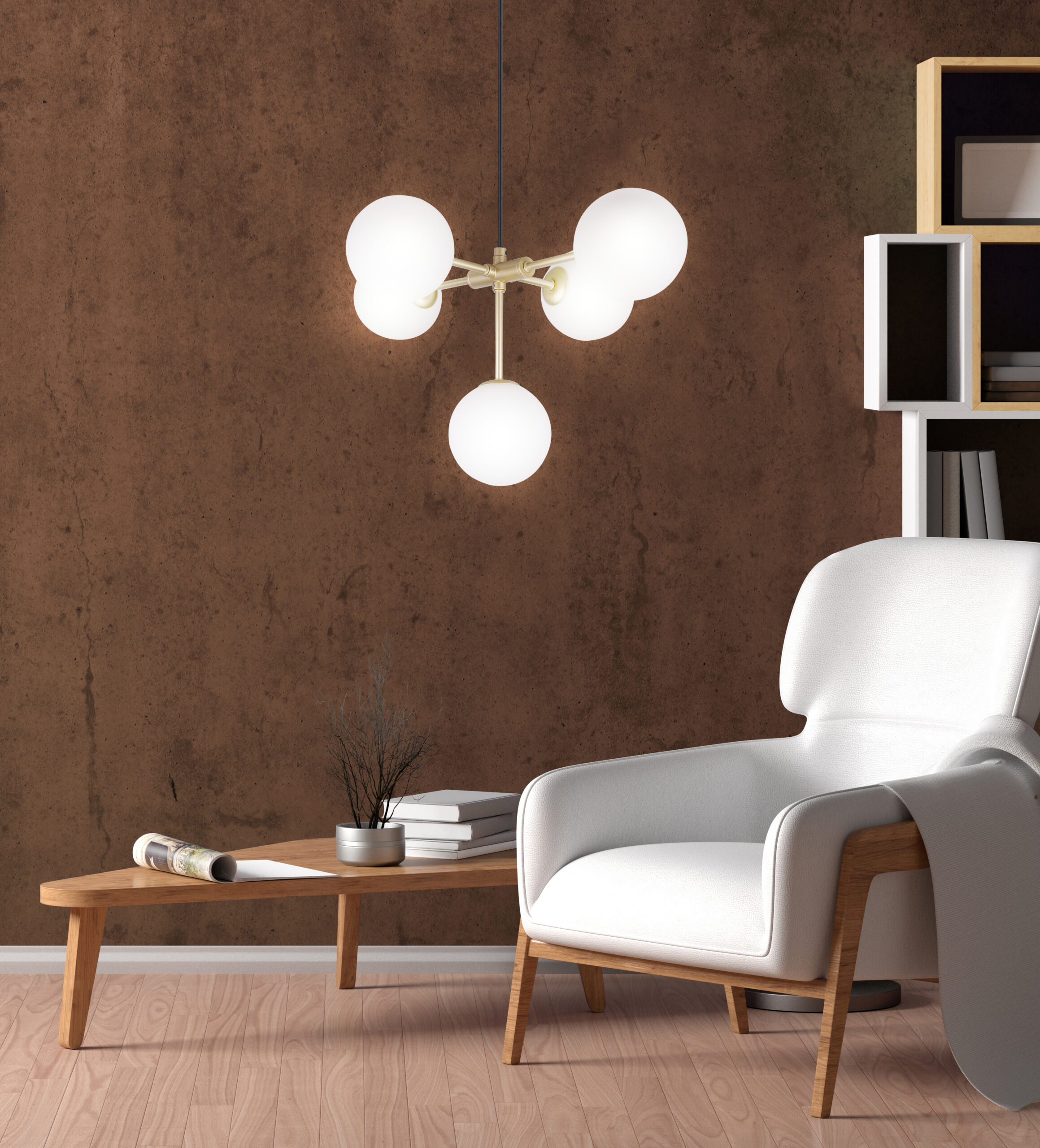 Mati zwis 5x28w g9 mosiądz - obrazek 14