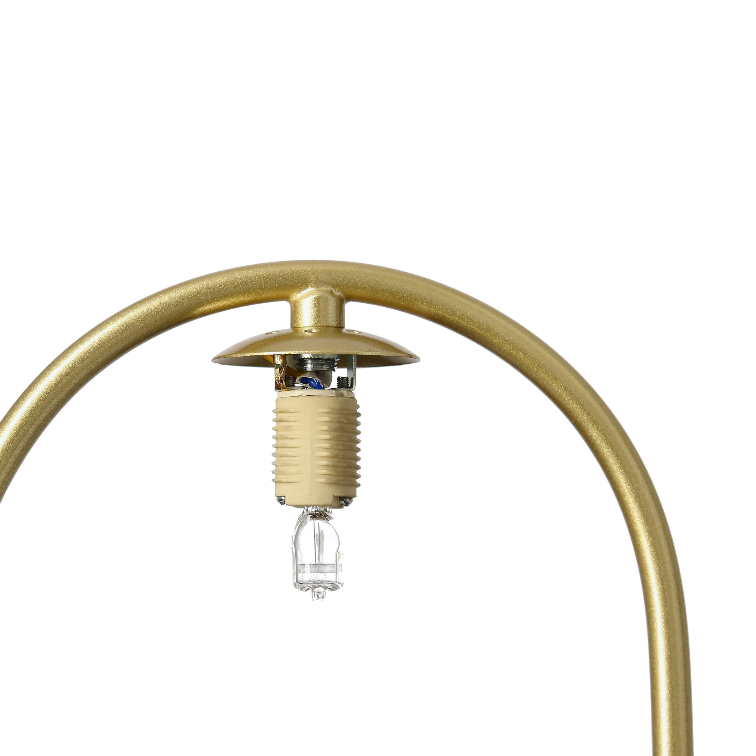 Kinkiet ścienny CORDEL elegancki – złoty mosiądzowany ring z mlecznym kloszem kulką - elegancka lampa ścienna G9 LED - obrazek 15