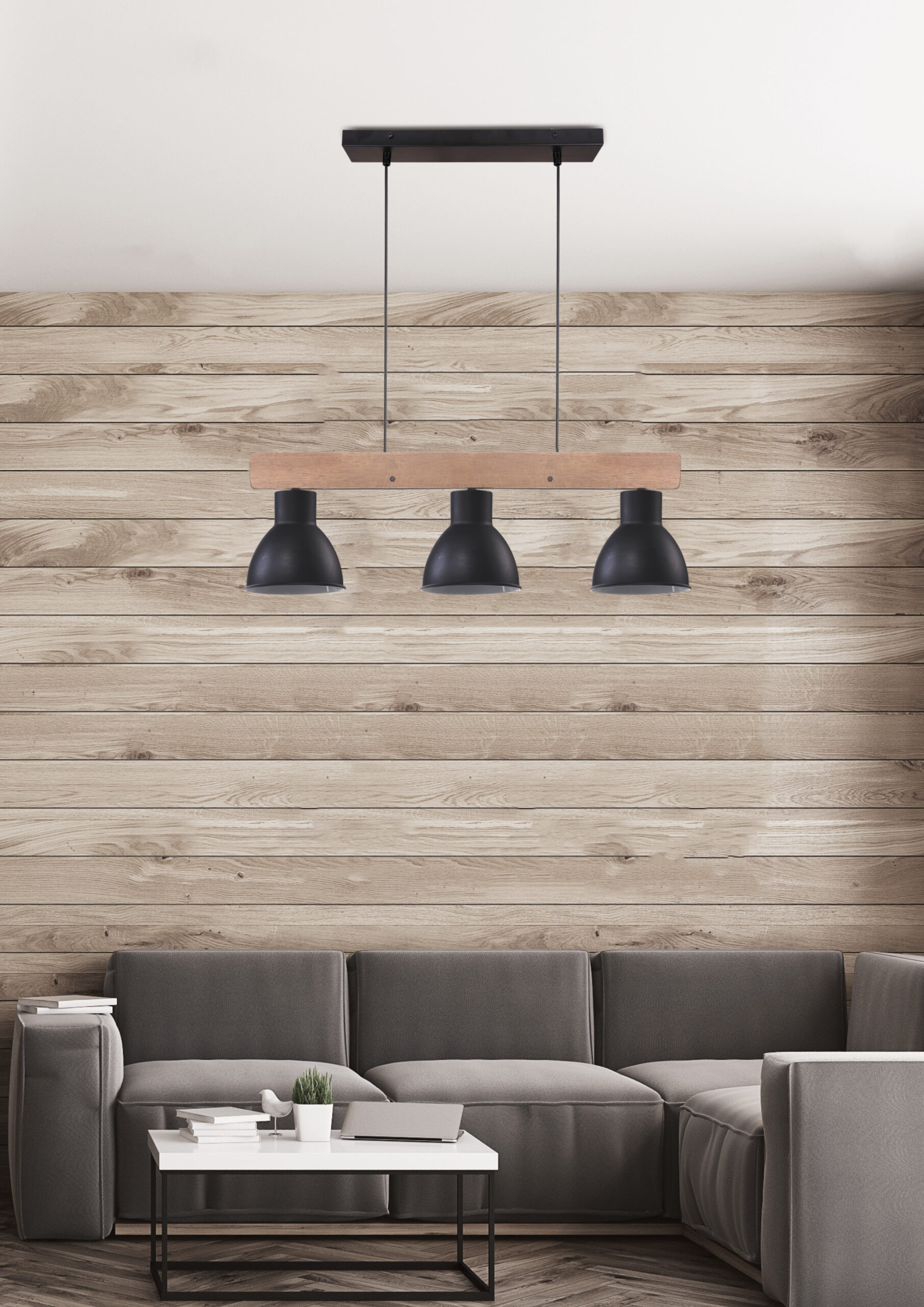 VARIO LAMPA WISZĄCA 3X60W E27 CZARNY - obrazek 13