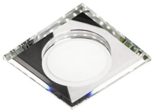 SSP-22 CH/TR+WH 8W LED 230V RING LED BIAŁY oczko sufitowe lampa sufitowa STAŁA KWADRATOWA SZKŁO TRANSPARENTNE