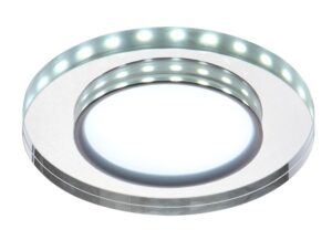 SSP-23 CH/TR+WH 8W LED 230V RING LED BIAŁY oczko sufitowe lampa sufitowA STAŁA OKRĄGŁA SZKŁO TRANSPARENTNE