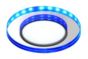 SSP-23 CH/TR+BL 8W LED 230V RING LED NIEBIESKI oczko sufitowe lampa sufitowa STAŁA OKRĄGŁA SZKŁO TRANSPARENTNE