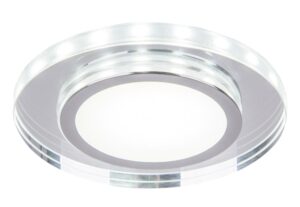 SSP-26 CH/TR+WH 10W LED 230V RING LED BIAŁY oczko sufitowe lampa sufitowa OKRĄGŁA SZLIF SZKŁO TRANSPARENTNE