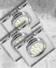 ZESTAW TRZECH OPRAW SS-13 CH/WH BEZBARWNY 3X50W GU10 BEZ ŻARÓWKI