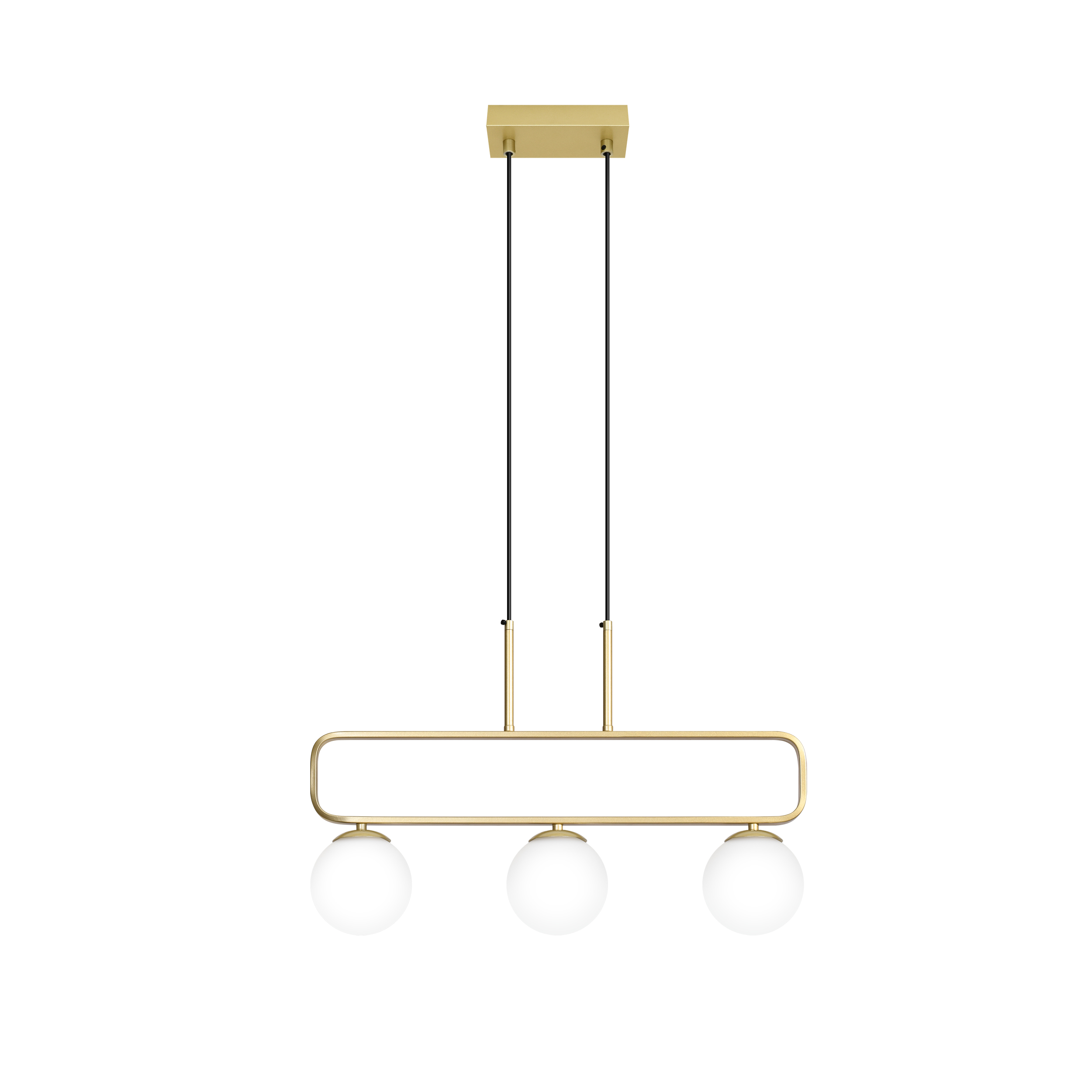 Jove lampa wisząca mosiądz 3x20w g9 klosz biały - obrazek 4