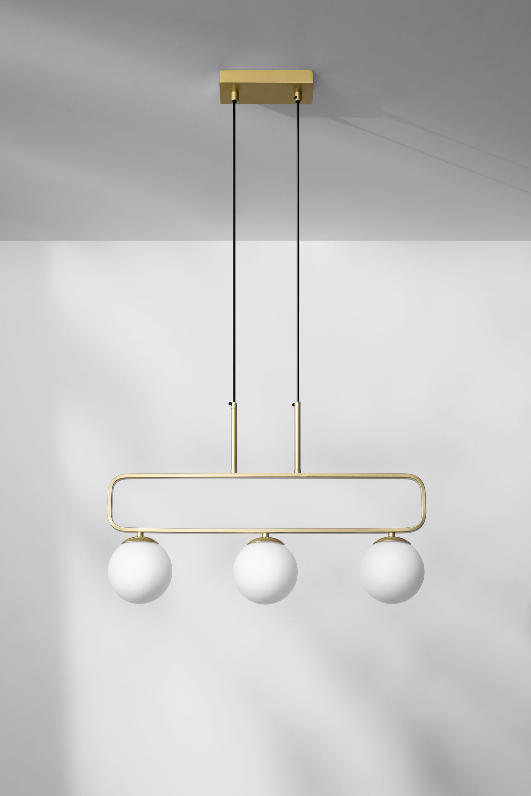 Jove lampa wisząca mosiądz 3x20w g9 klosz biały - obrazek 5
