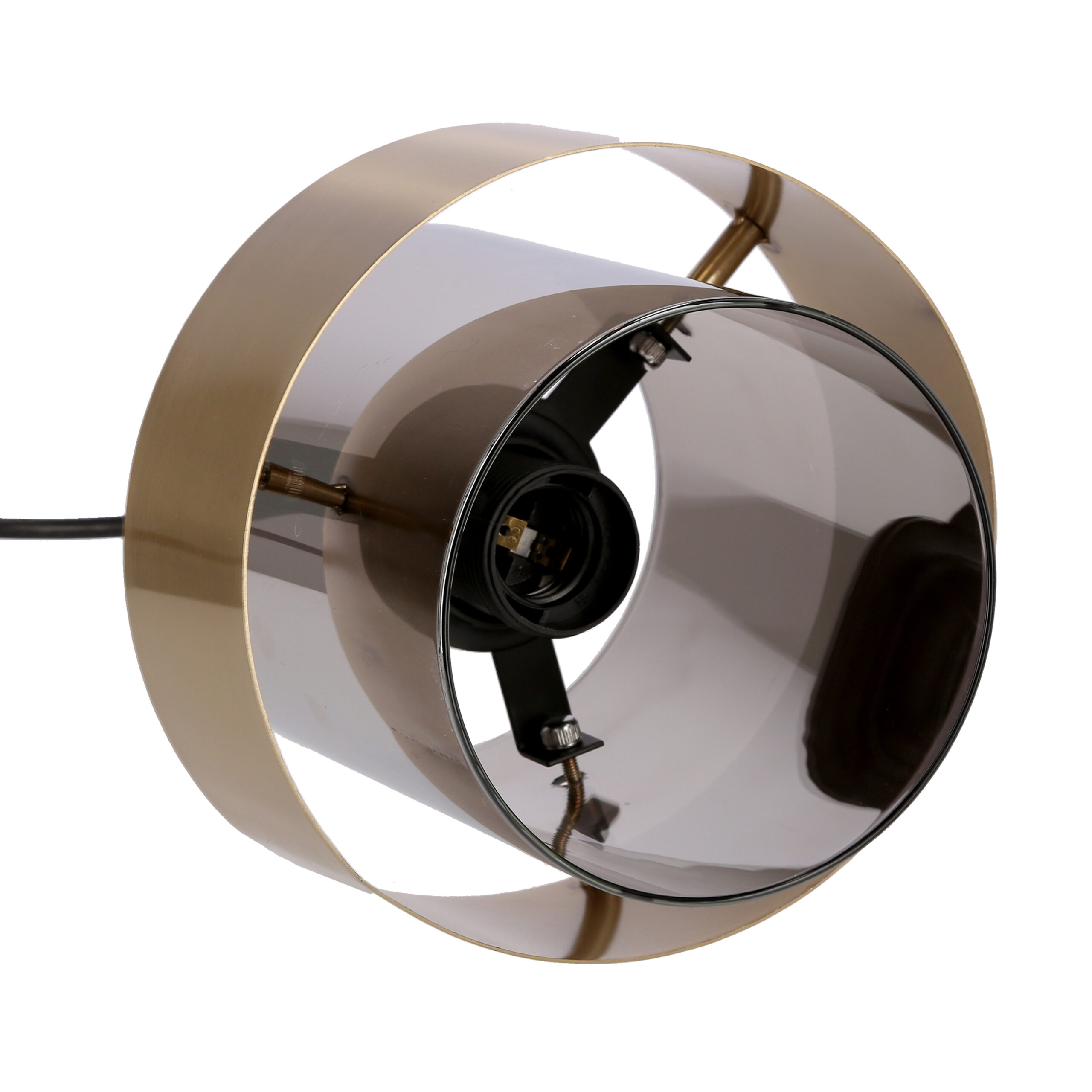 Spiega lampa wisząca czarny+mosiężny 1x60w e27 klosz dymiony - obrazek 6