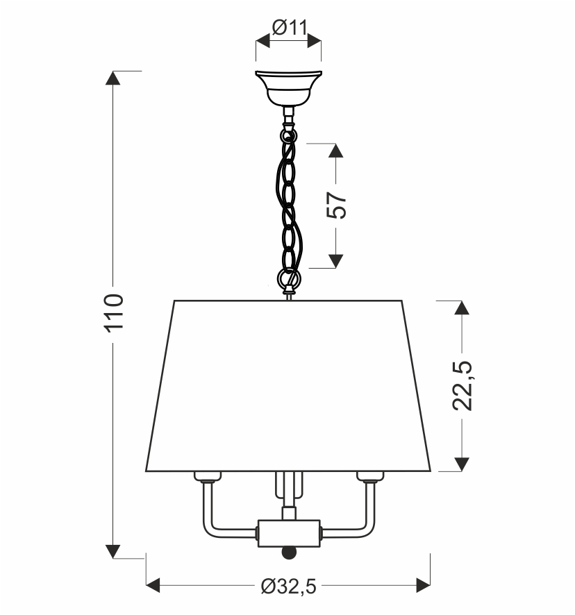 Pasteri lampa wisząca czarny matowy 3x40w e14 abażur beżowy - obrazek 8