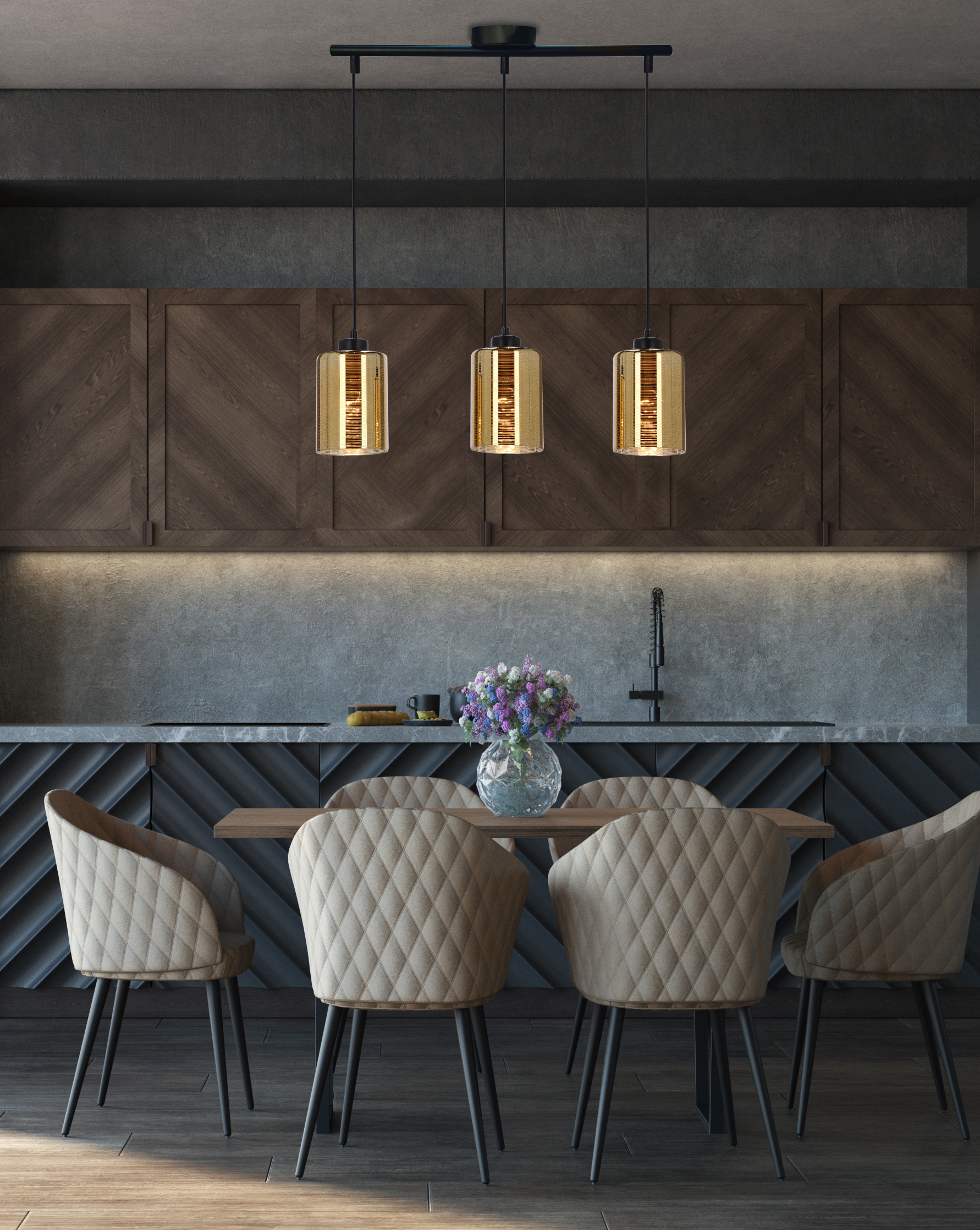 Cox zwis 3x60w e27 złoty - obrazek 3