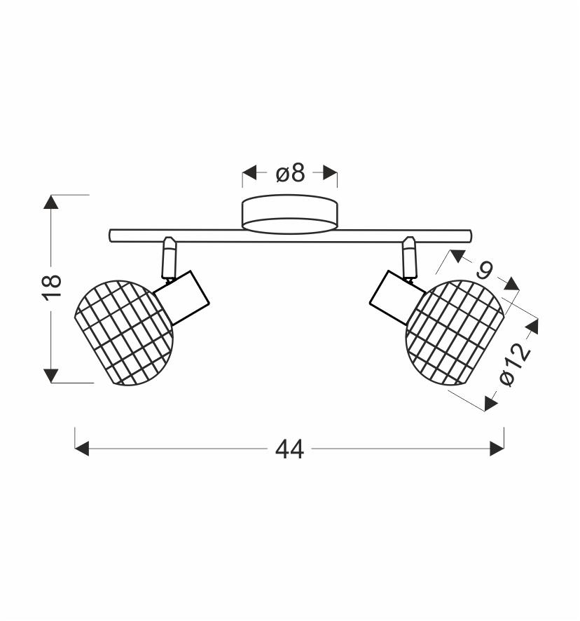 Tajga lampa sufitowa listwa czarny+drewniany 2x40w e14 klosz czarny+drewniany - obrazek 15