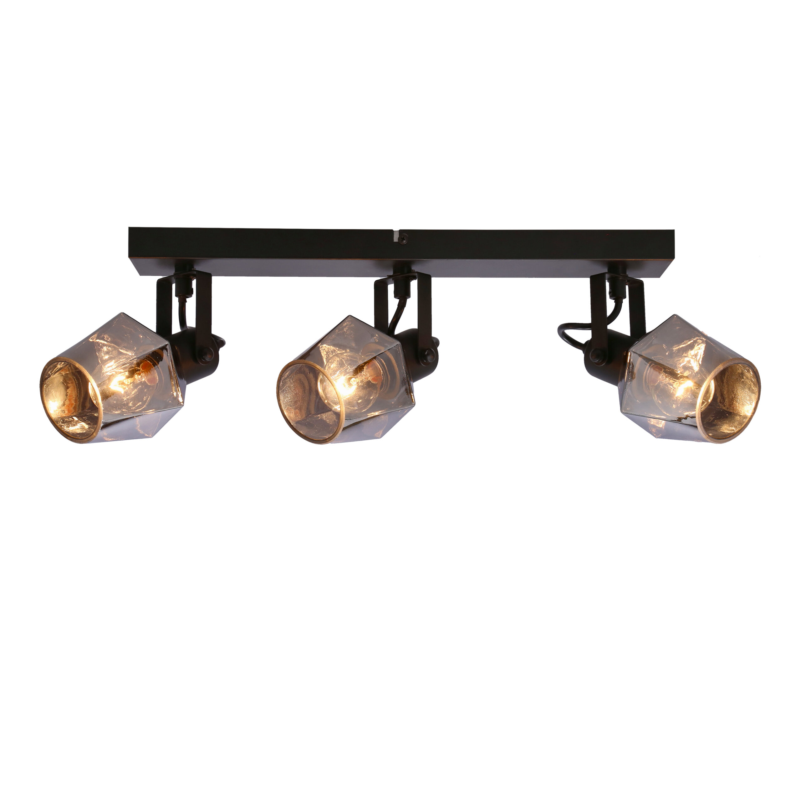 Randi lampa sufitowa listwa czarny matowy 3x15w e14 klosz dymiony - obrazek 4