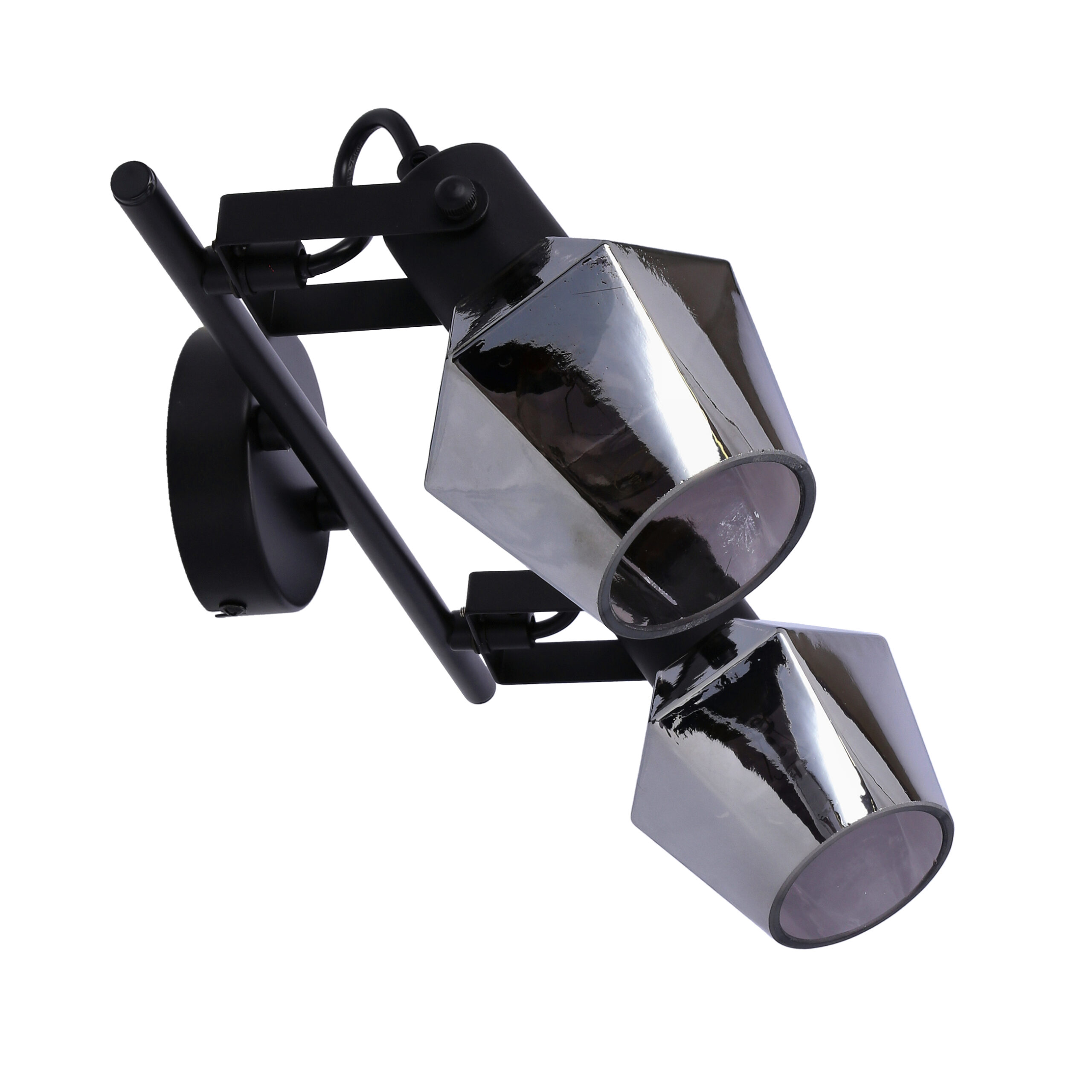 Randi lampa sufitowa listwa czarny matowy 2x15w e14 klosz dymiony - obrazek 6