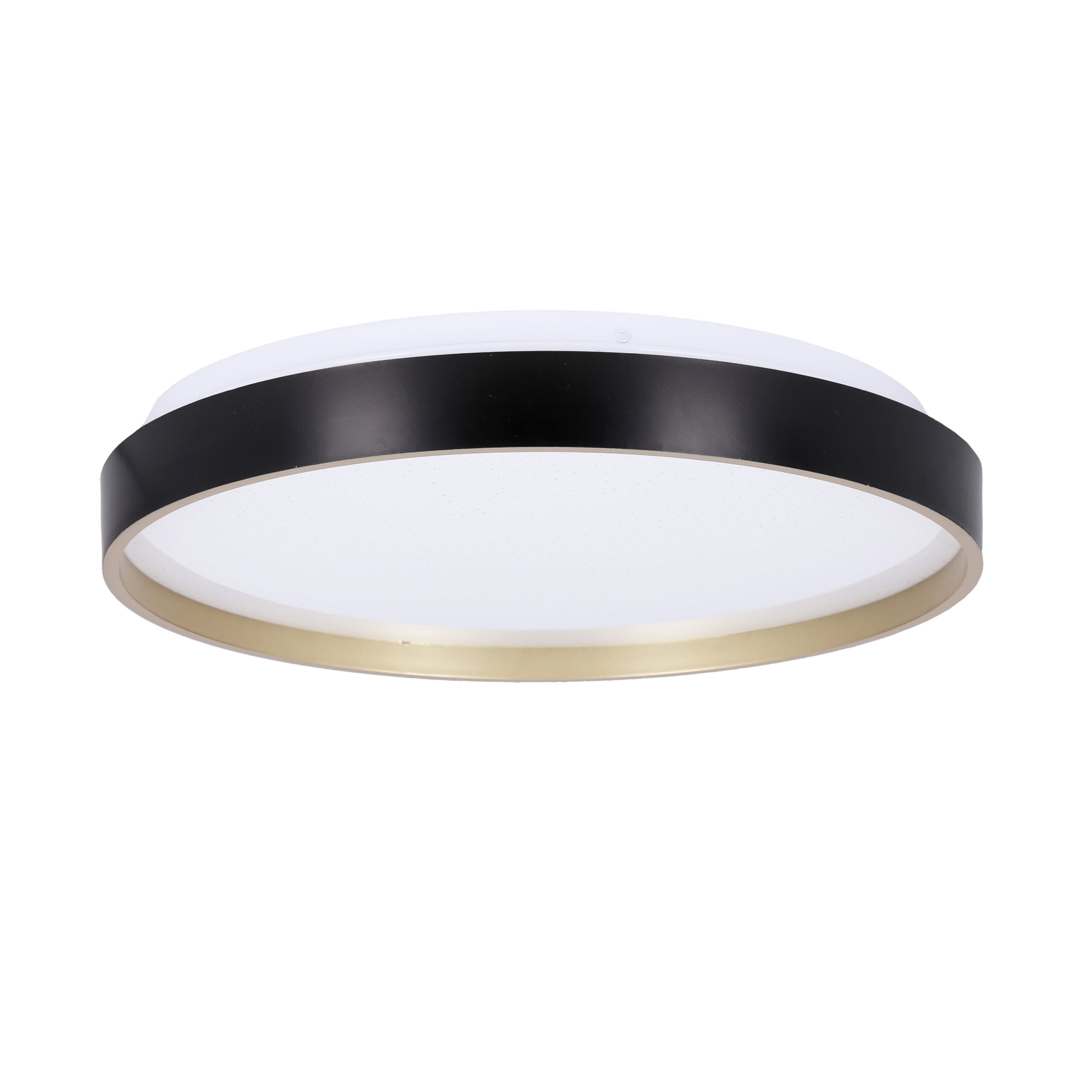 Florida lampa sufit. plafon czarno złoty+biały 18w led 33 cm klosz biały - obrazek 5