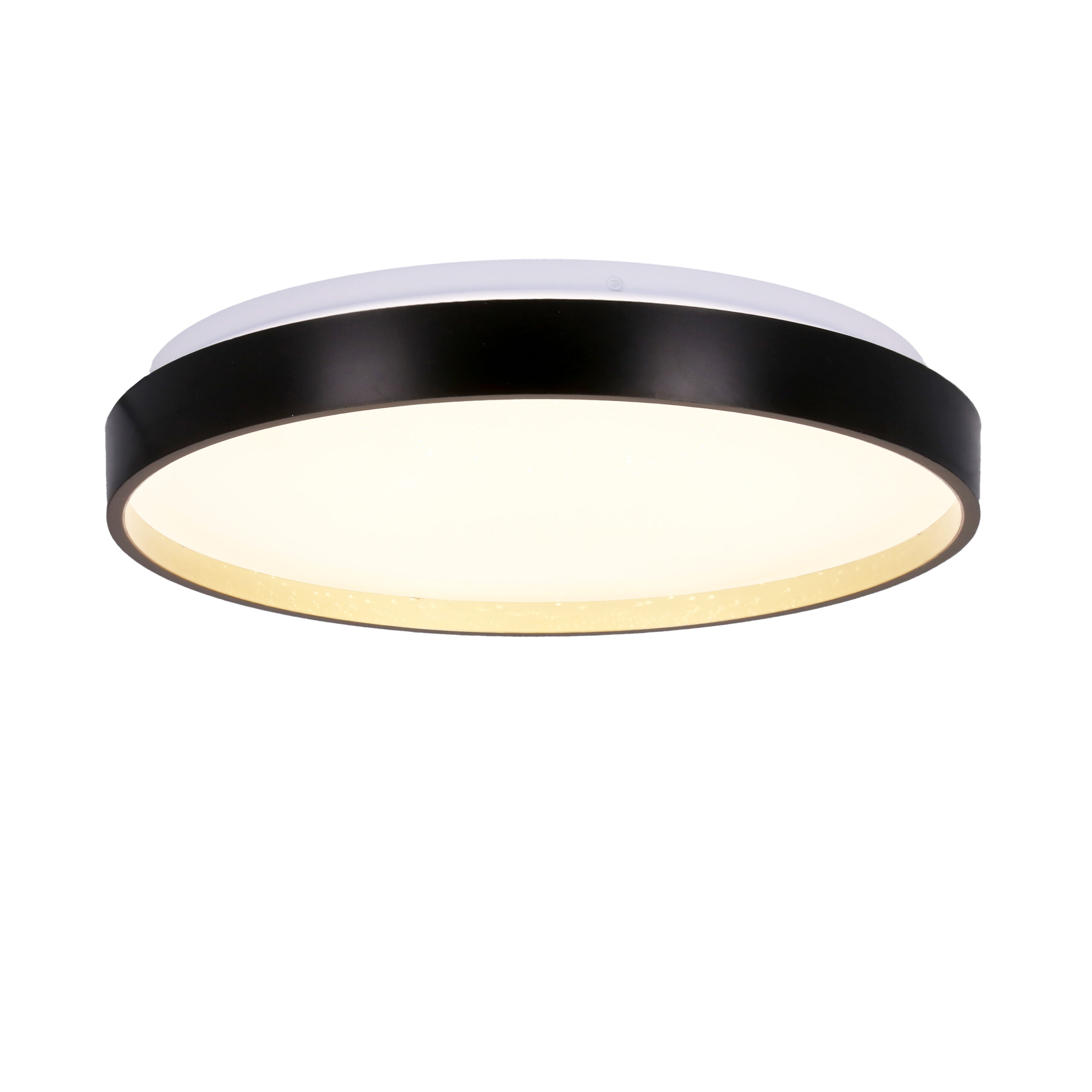 Florida lampa sufit. plafon czarno złoty+biały 18w led 33 cm klosz biały - obrazek 7