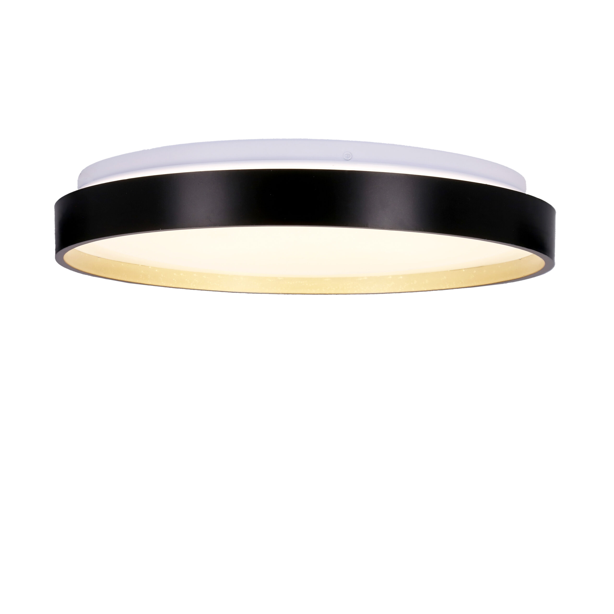 Florida lampa sufit. plafon czarno złoty+biały 18w led 33 cm klosz biały - obrazek 8