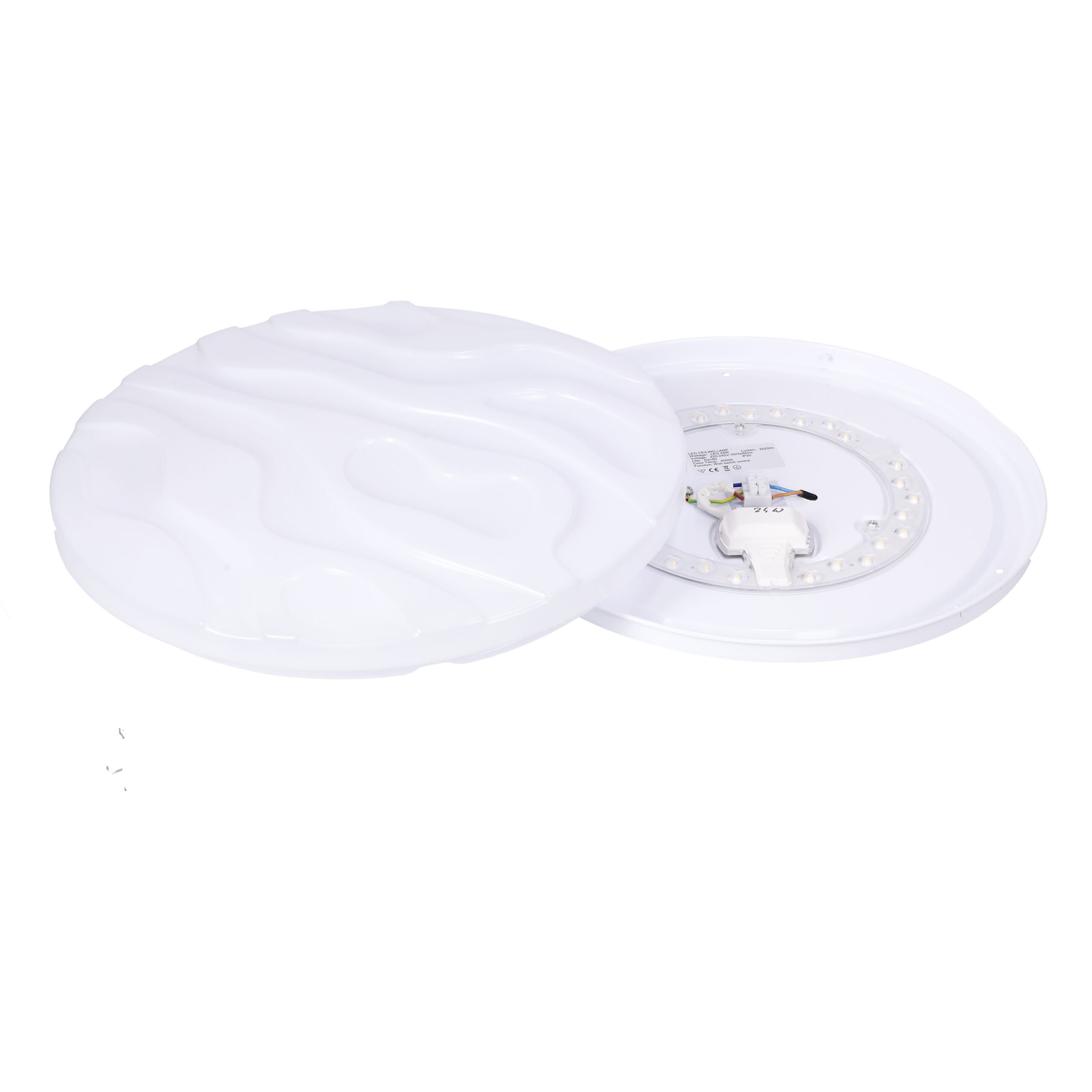 Nevada lampa sufitowa plafon biały 24w led 38,5 cm klosz biały efect sky - obrazek 11