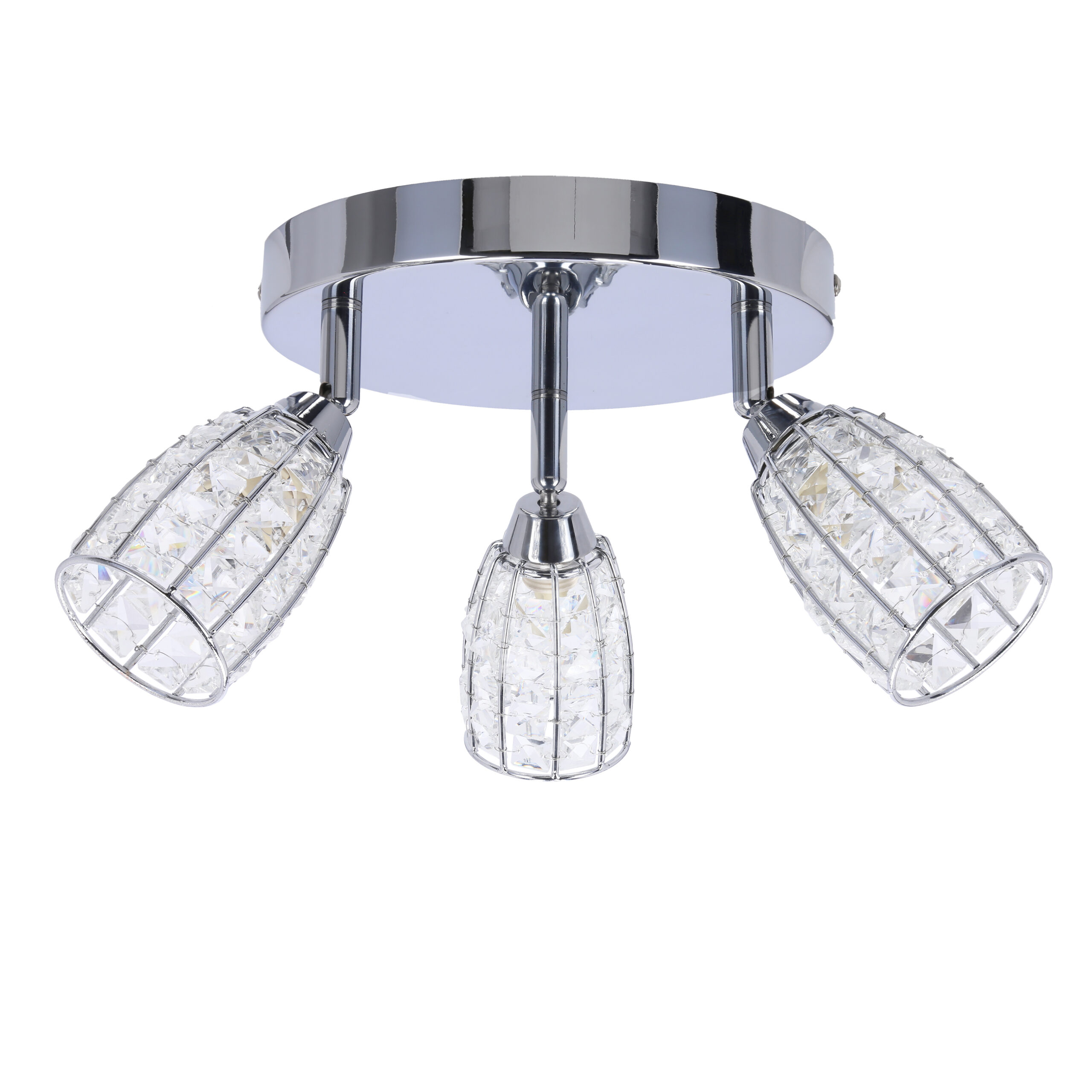 Shiba lampa sufitowa plafon chromowy 3x15w g9 klosz bezbarwny - obrazek 4