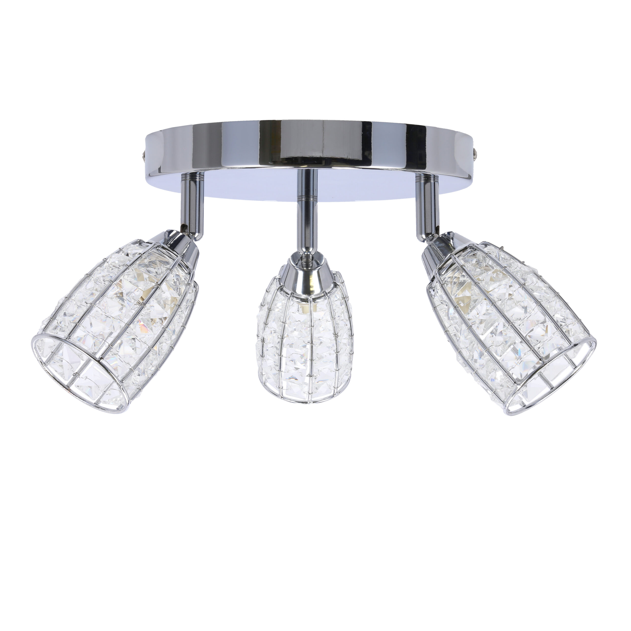 Shiba lampa sufitowa plafon chromowy 3x15w g9 klosz bezbarwny - obrazek 5