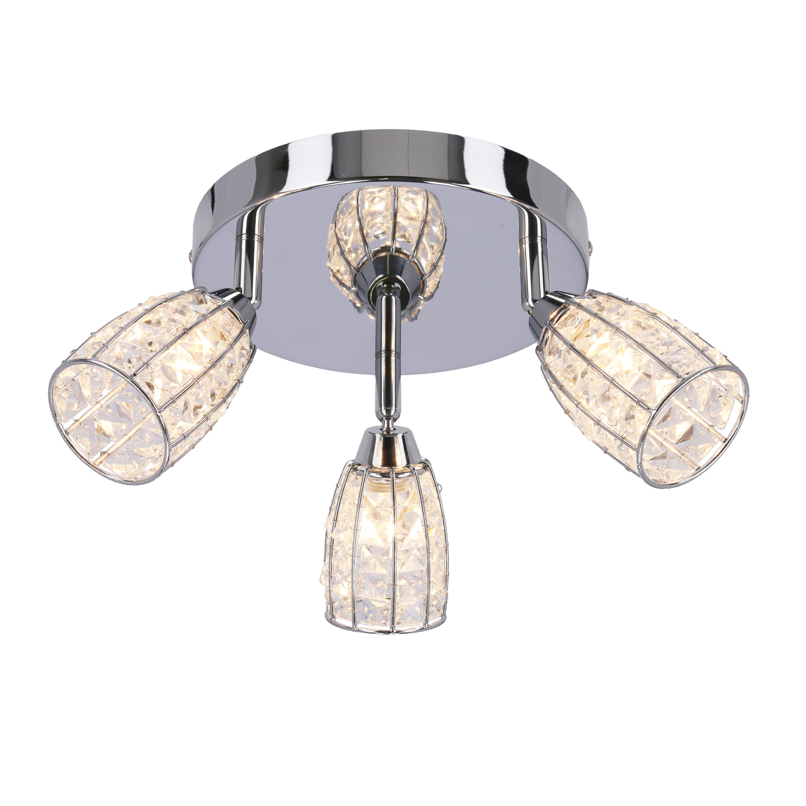 Shiba lampa sufitowa plafon chromowy 3x15w g9 klosz bezbarwny - obrazek 8
