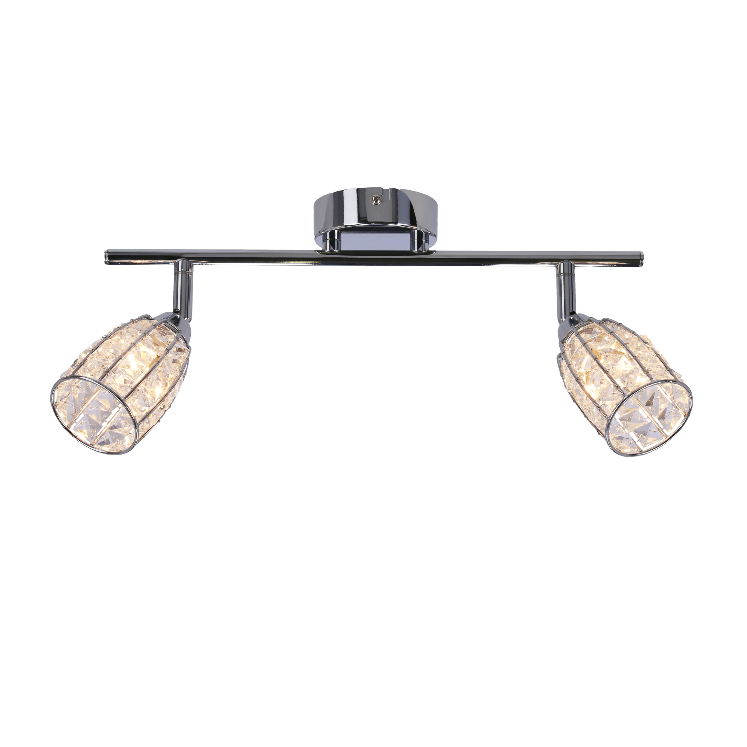 Shiba lampa sufitowa listwa chromowy 2x15w g9 klosz bezbarwny - obrazek 4